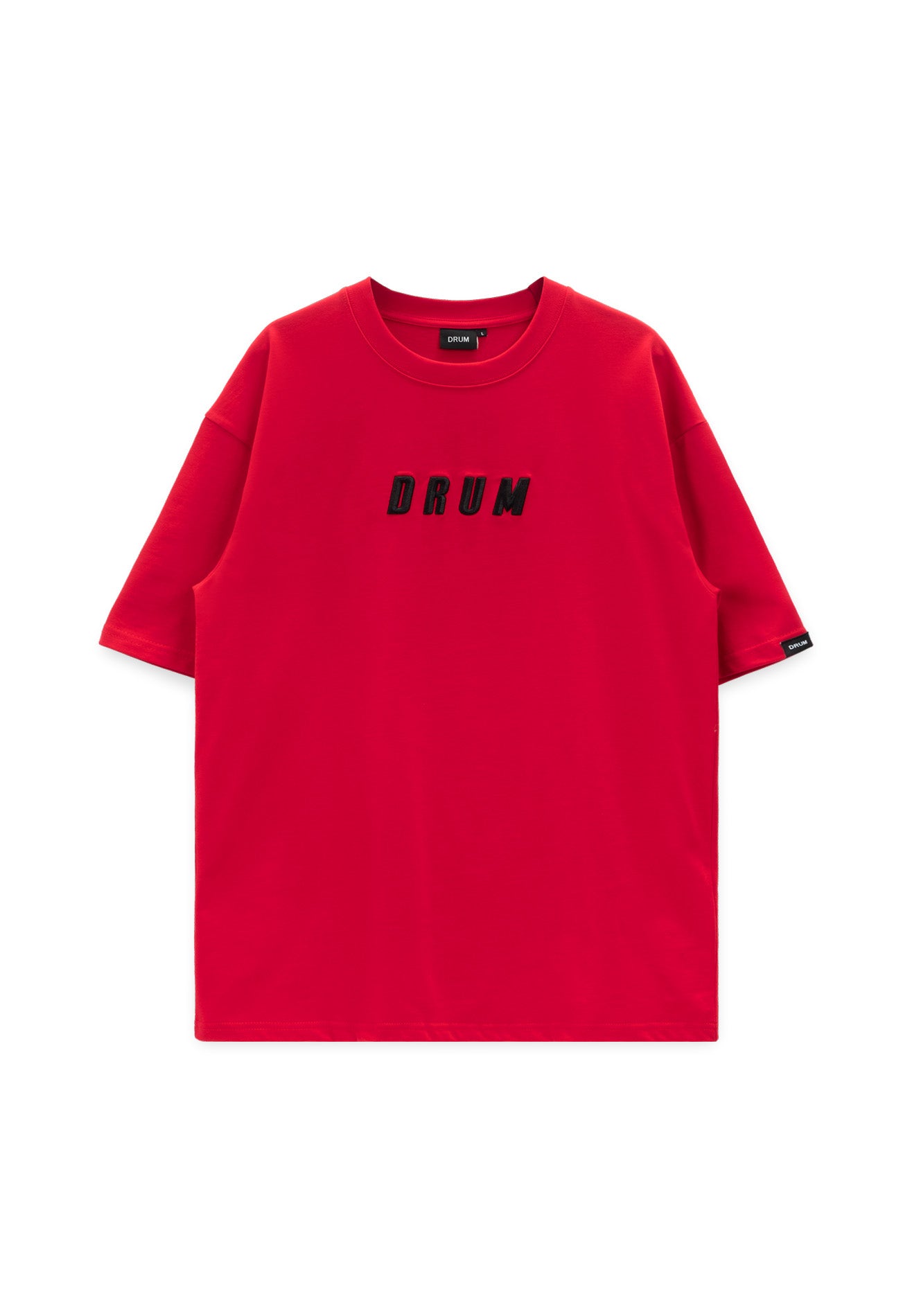 DRUM S. Money Coming Embroidery Oversized Tee- Red
