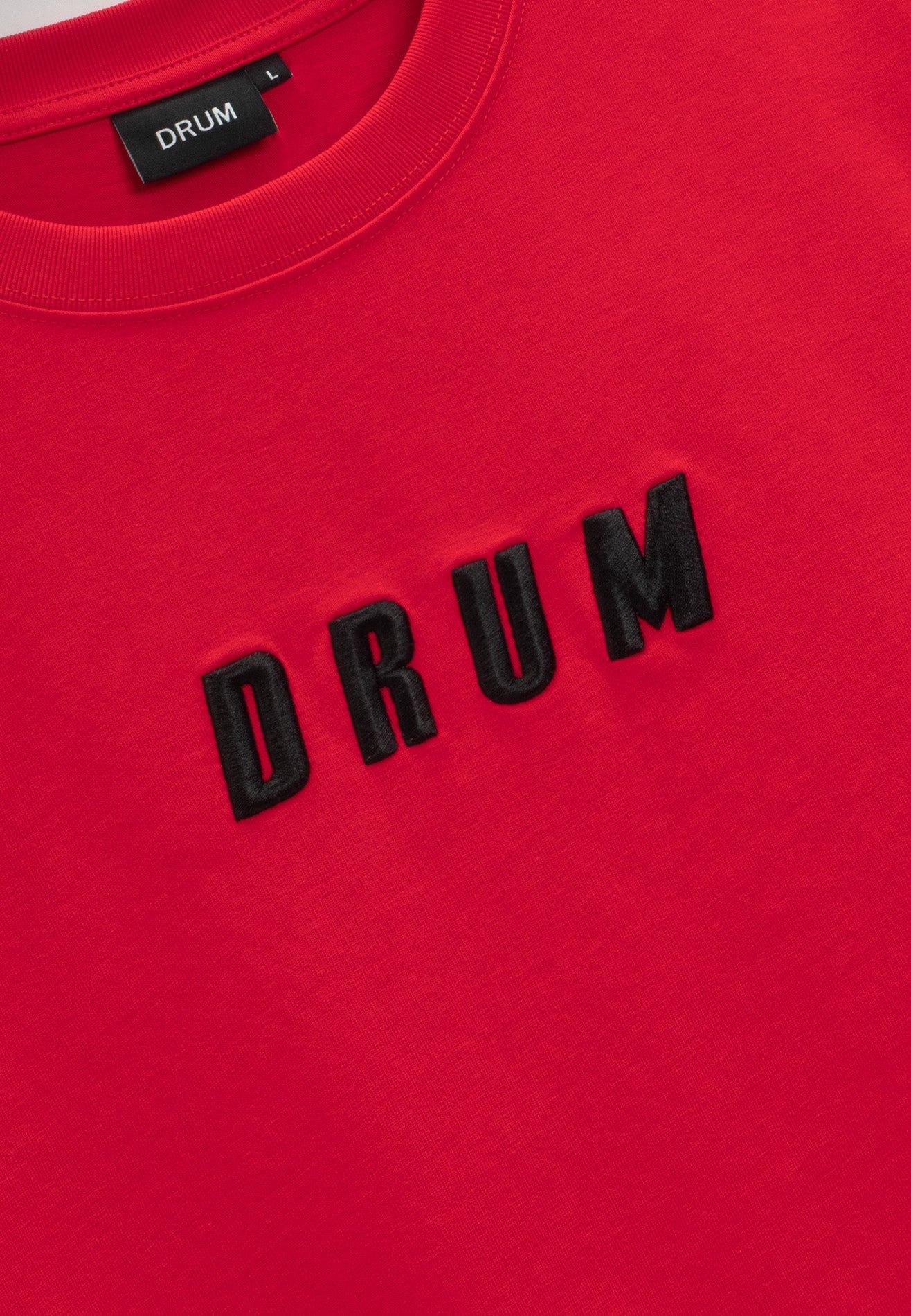 DRUM S. Money Coming Embroidery Oversized Tee- Red