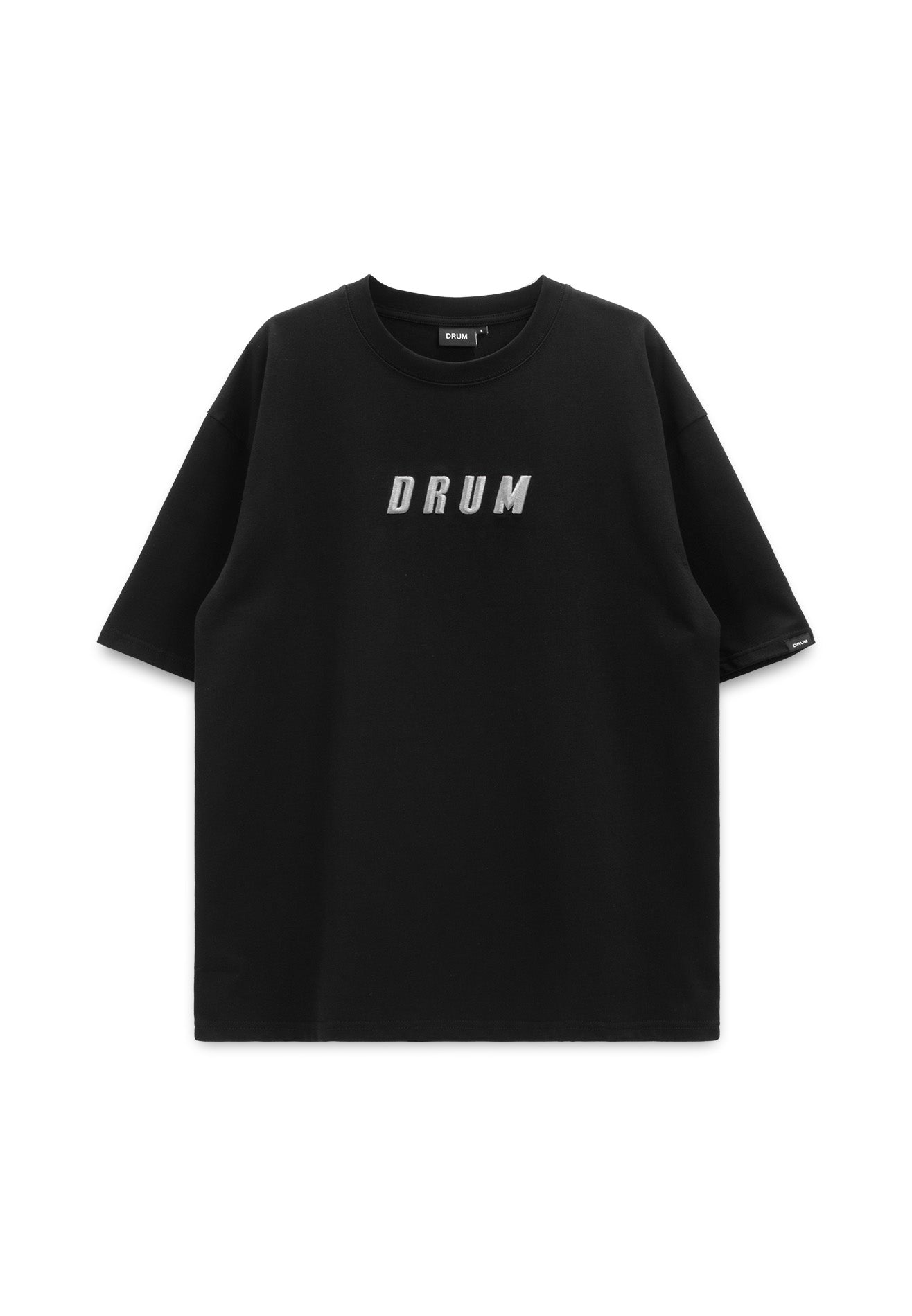 DRUM S. Money Coming Embroidery Oversized Tee- Black