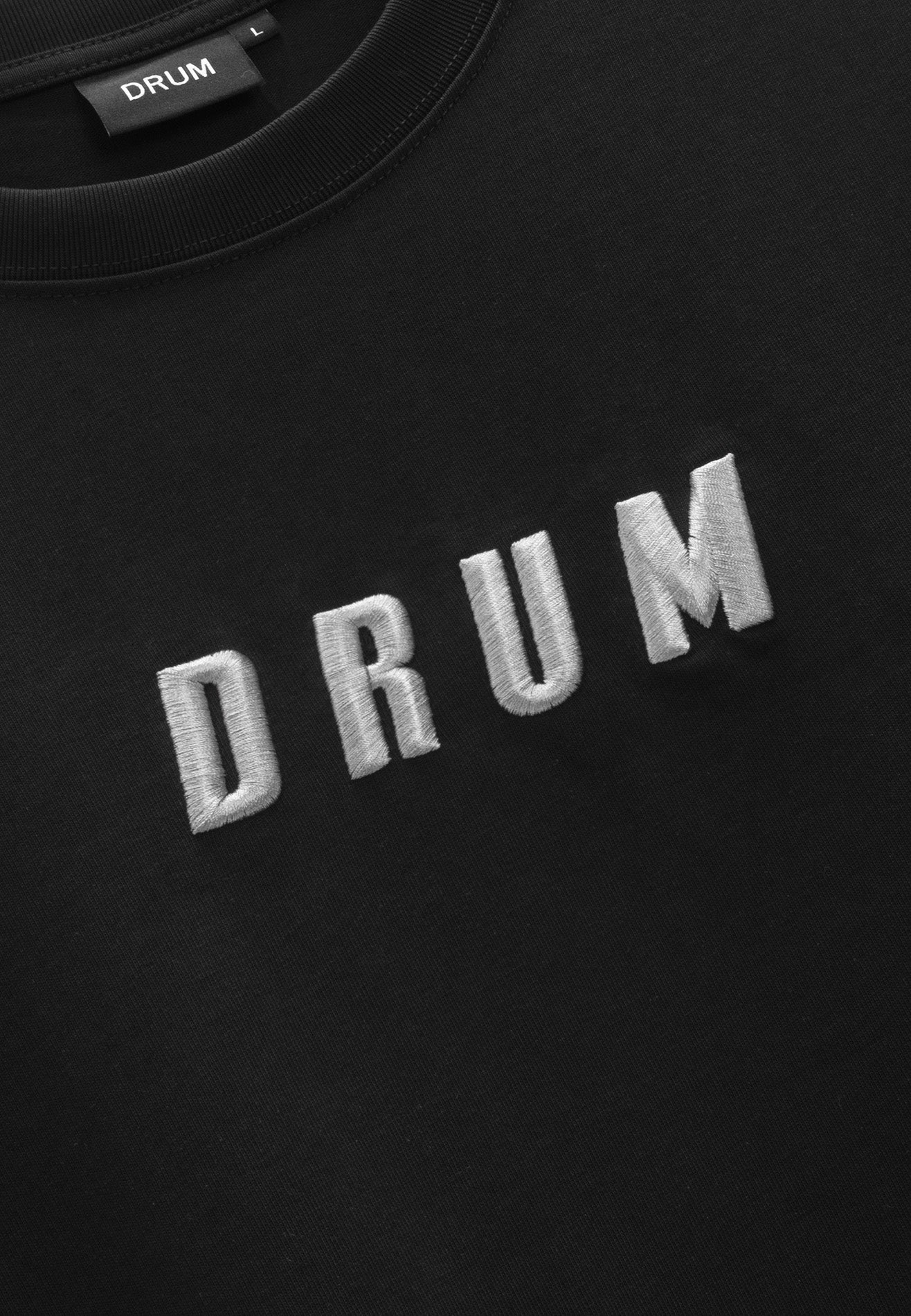 DRUM S. Money Coming Embroidery Oversized Tee- Black