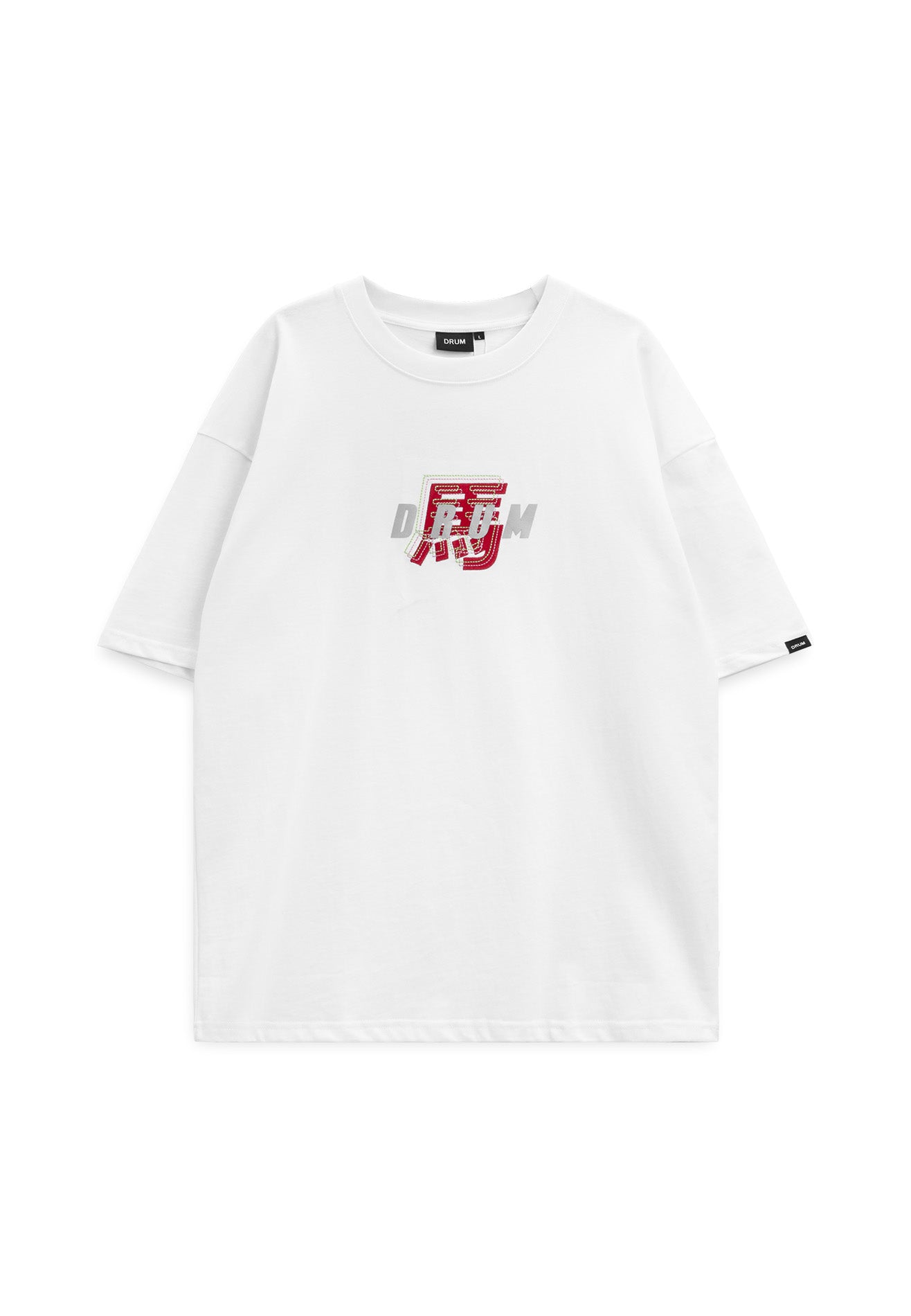 DRUM S. Horse Embroidery Oversized Tee- White