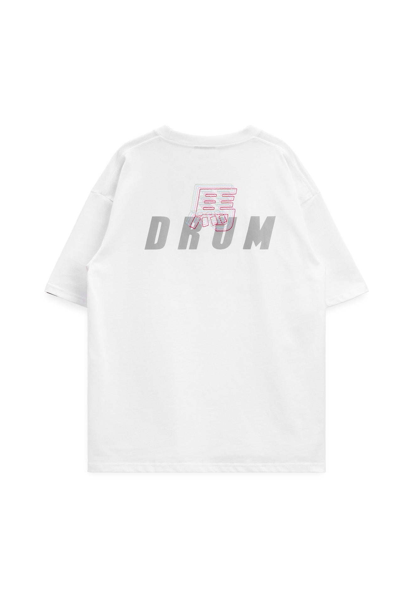 DRUM S. Horse Embroidery Oversized Tee- White