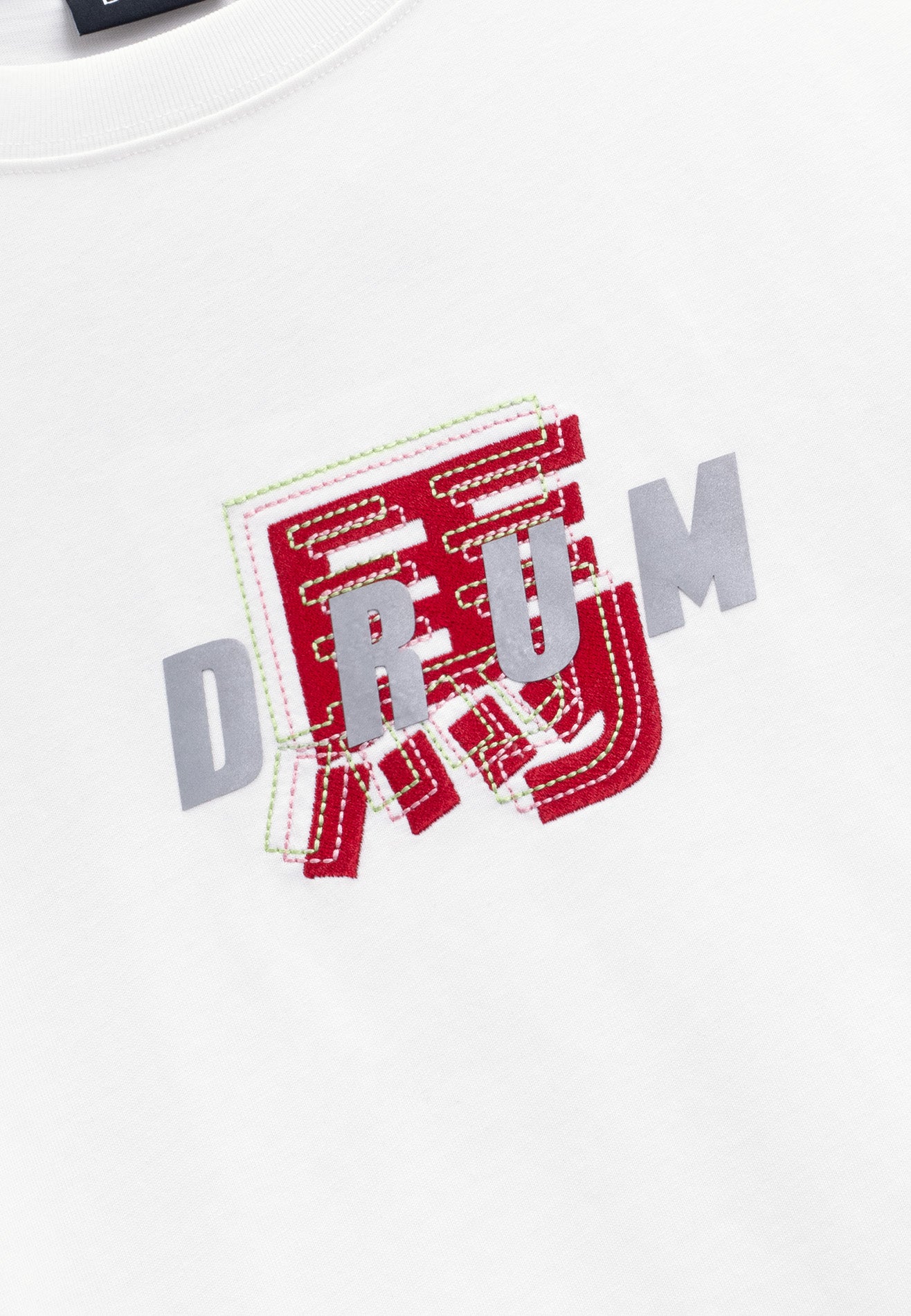 DRUM S. Horse Embroidery Oversized Tee- White