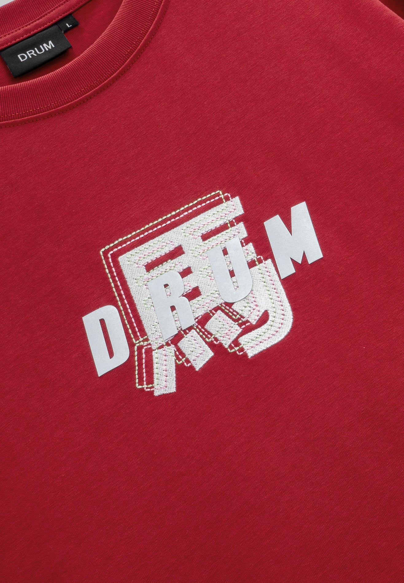 DRUM S. Horse Embroidery Oversized Tee- Maroon