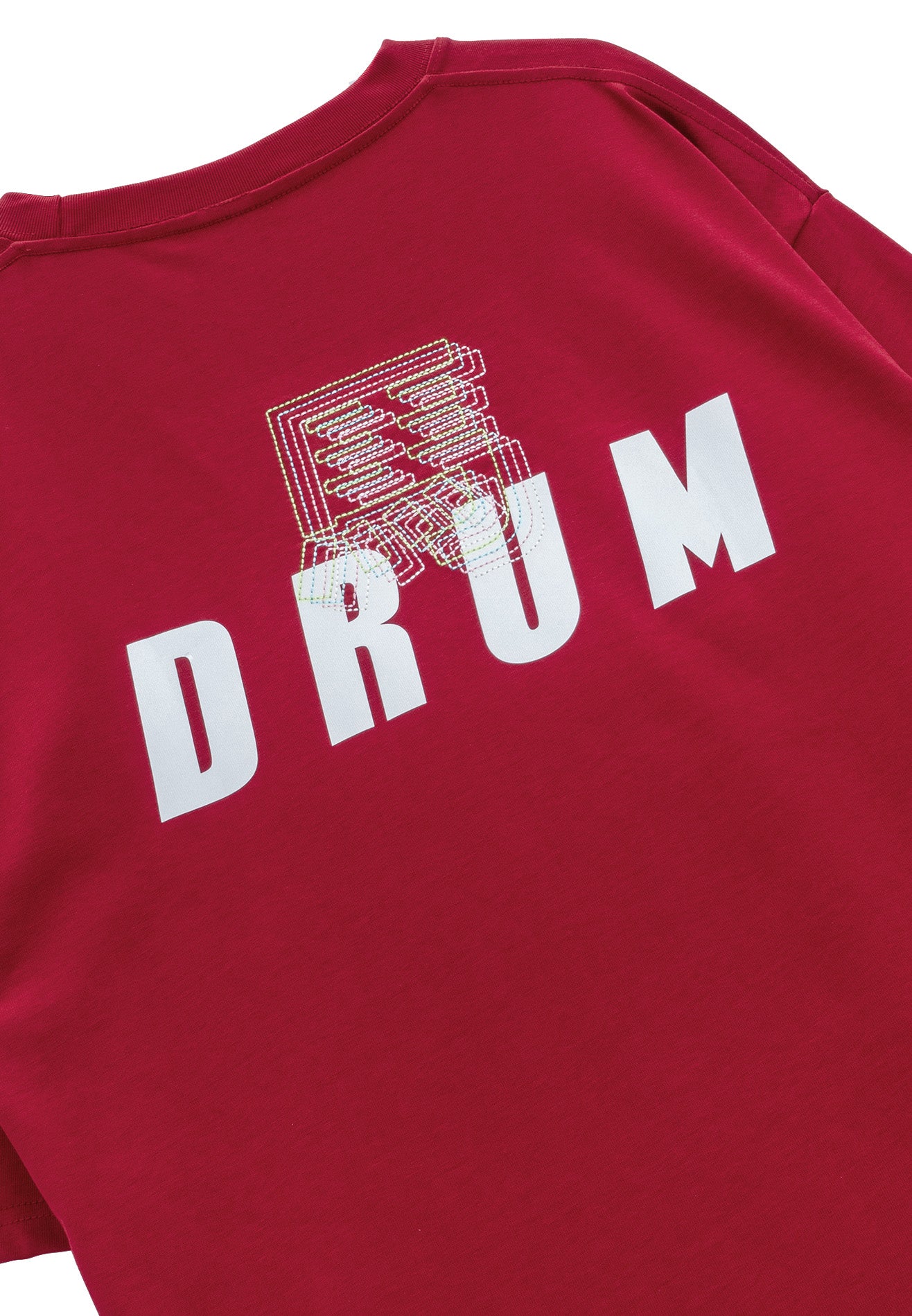 DRUM S. Horse Embroidery Oversized Tee- Maroon
