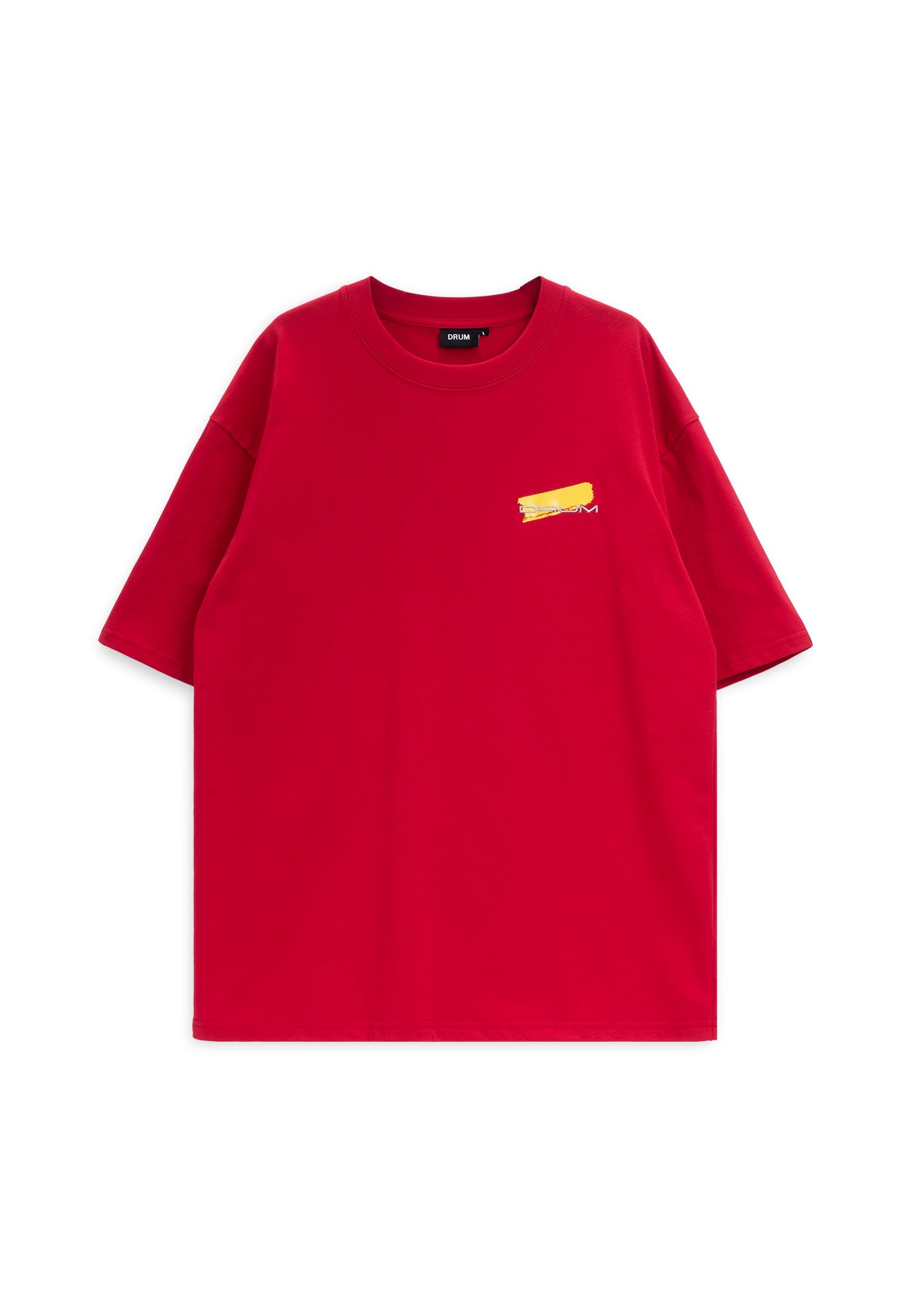 DRUM S. Horse Photo Print Oversized Tee- Red