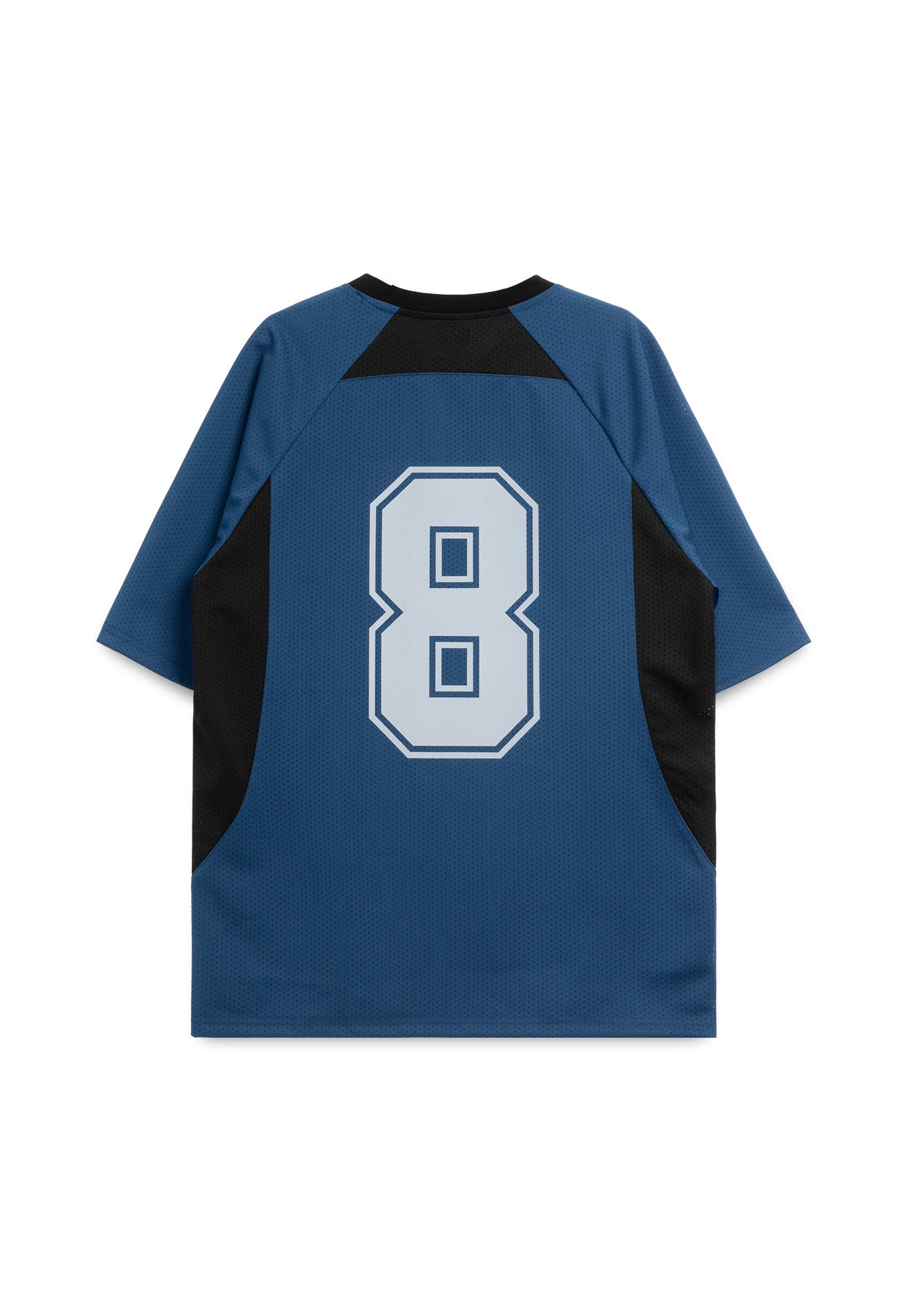 DRUM S. Lucky 8 Patch Reflective Raglan Oversized Tee- Navy