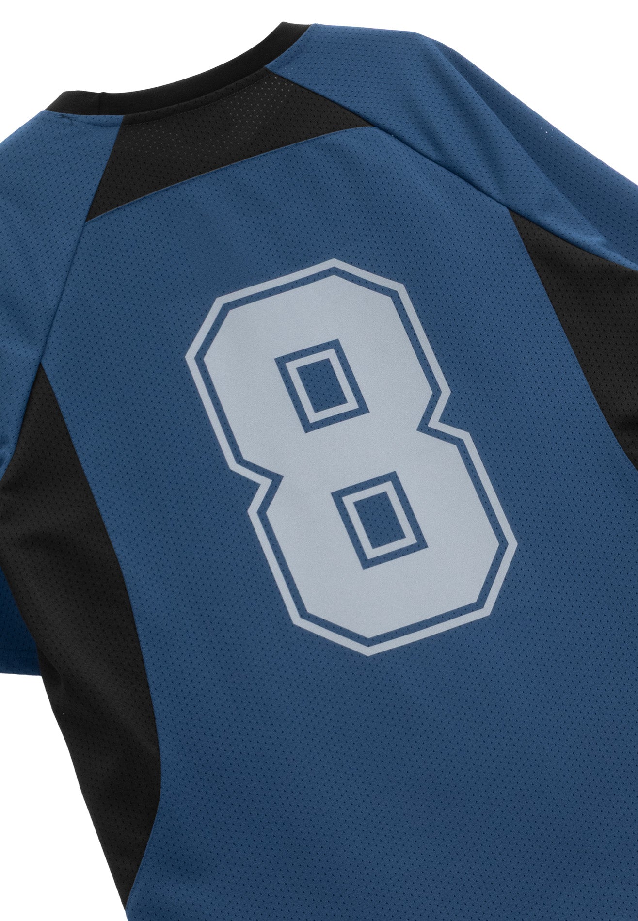 DRUM S. Lucky 8 Patch Reflective Raglan Oversized Tee- Navy