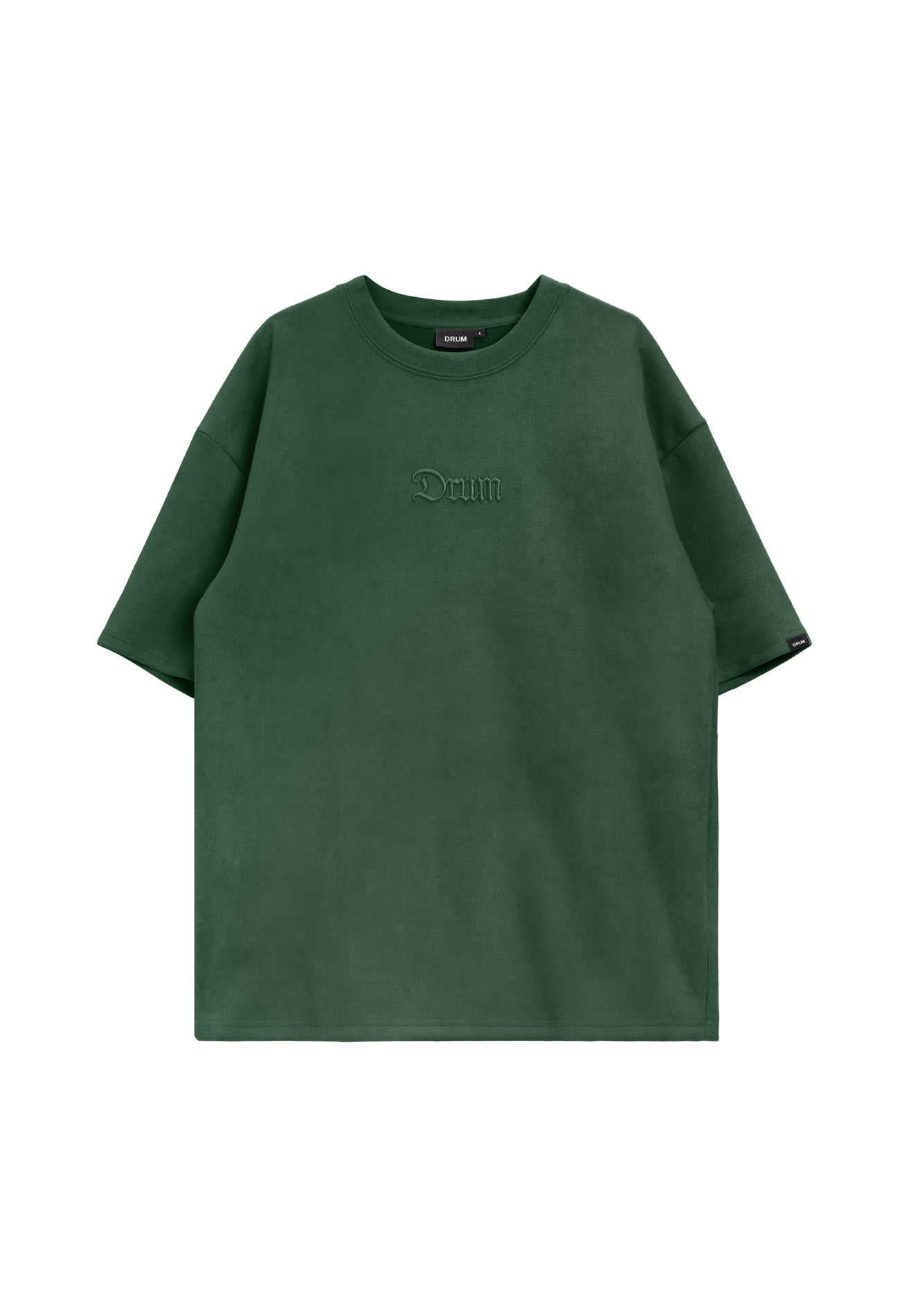 DRUM S. Velvety Oversized Tee- Dark Green