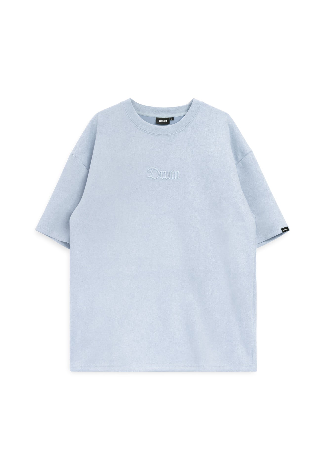 DRUM S. Velvety Oversized Tee- Light Blue