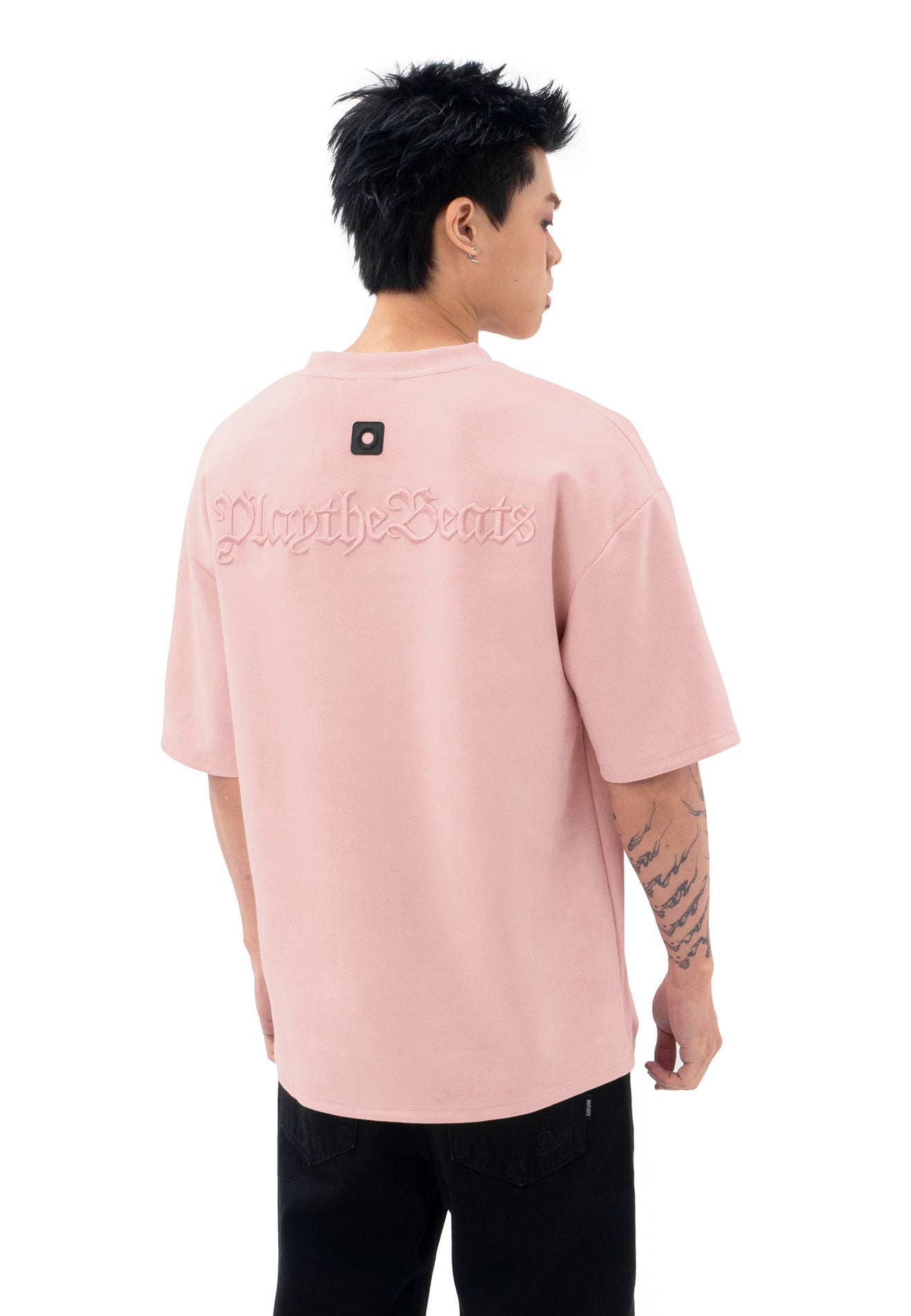 DRUM S. Velvety Oversized Tee- Light Pink