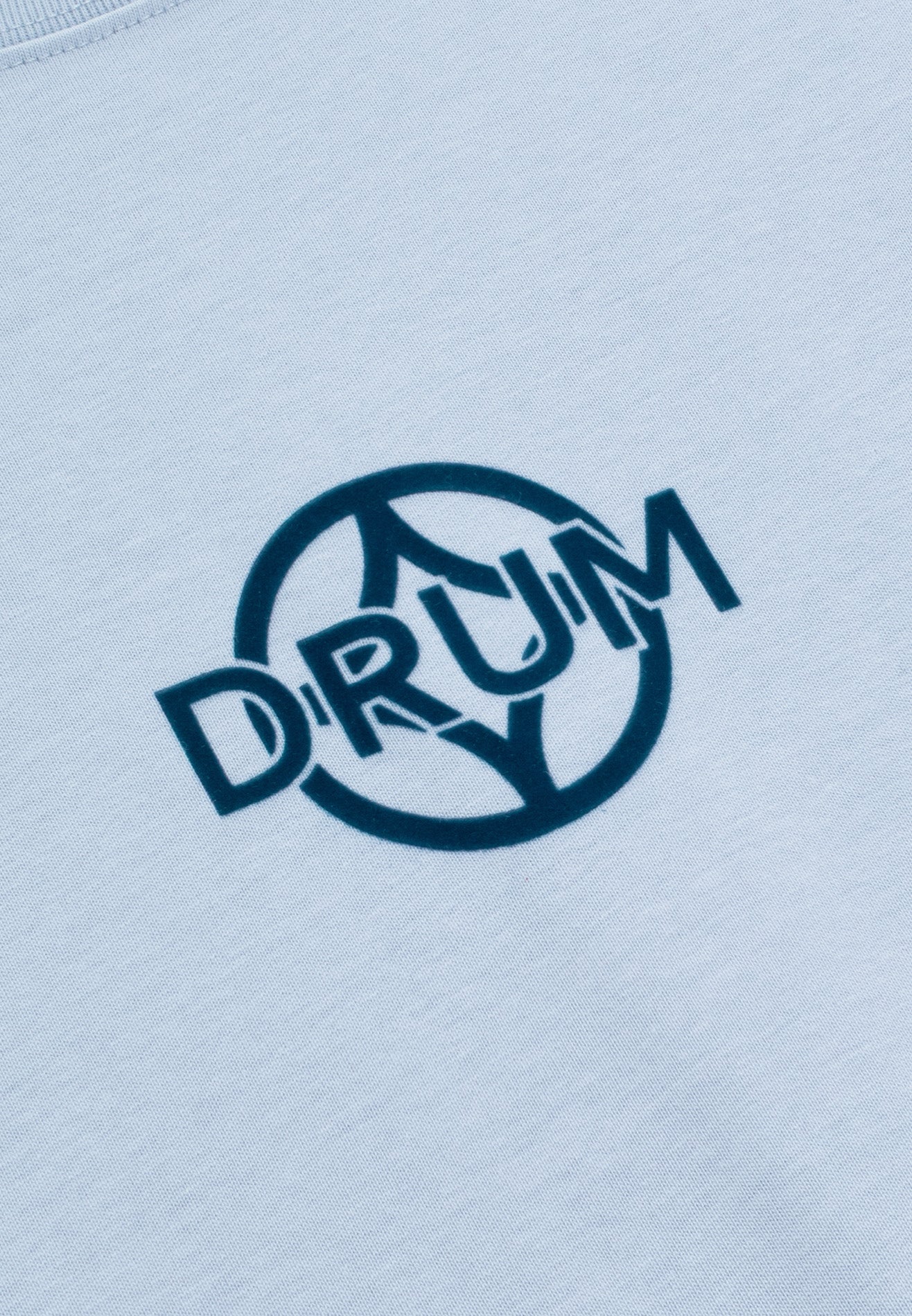 DRUM S. Flocking Horse Monogram Oversized Tee- Light Blue