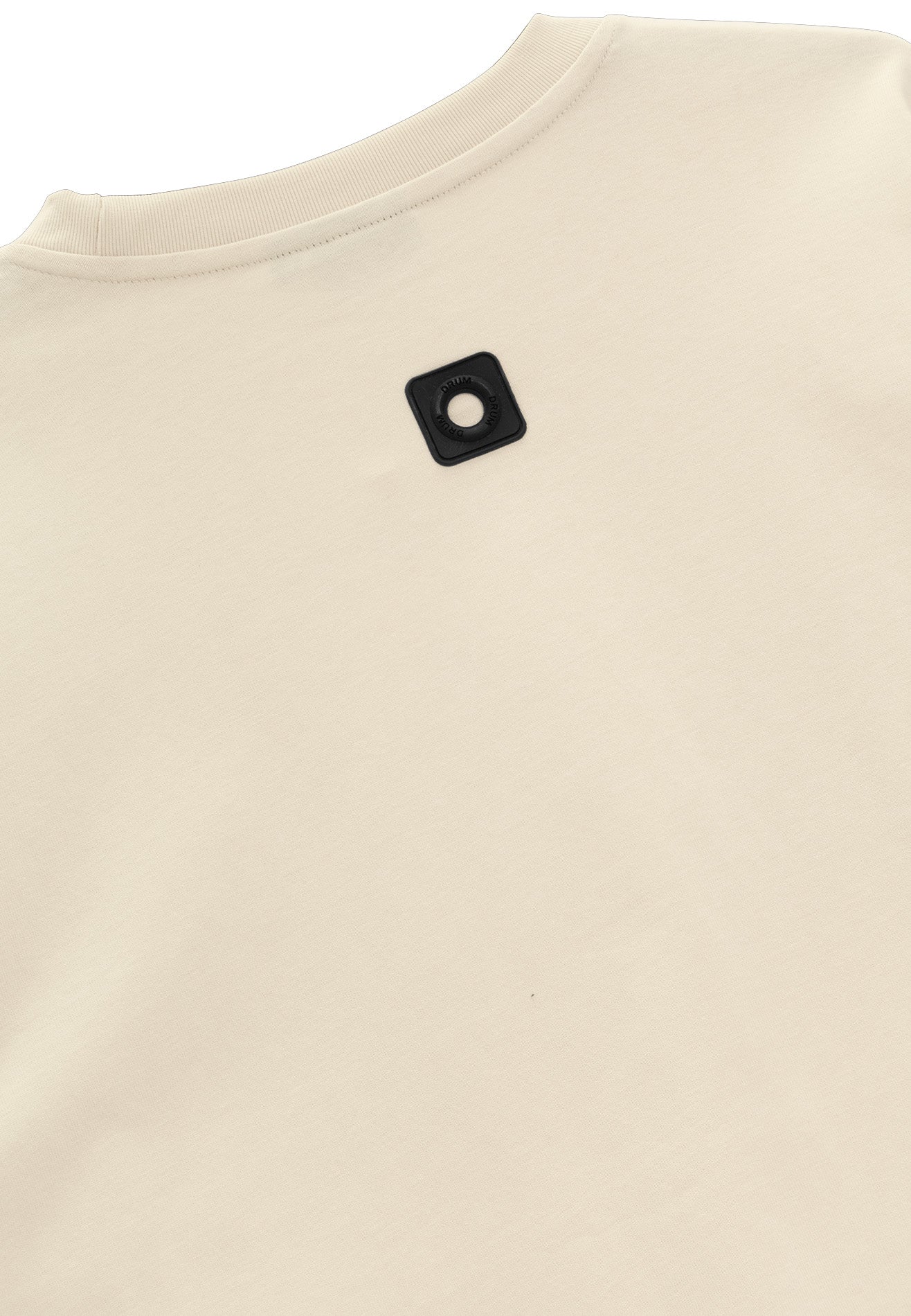 DRUM S. Applique Logo Oversized Boxy Tee- Light Khaki