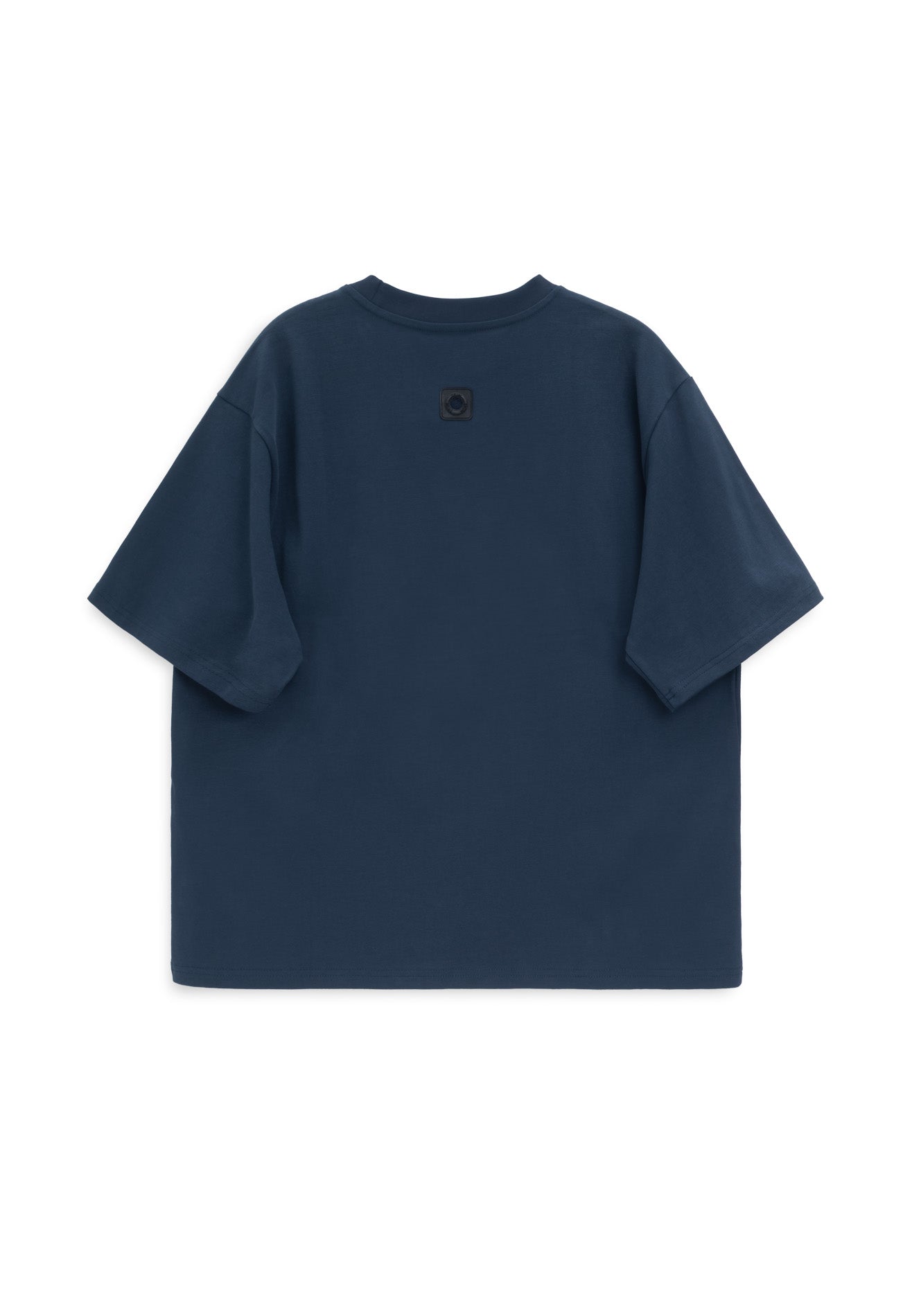 DRUM S. Applique Logo Oversized Boxy Tee- Navy