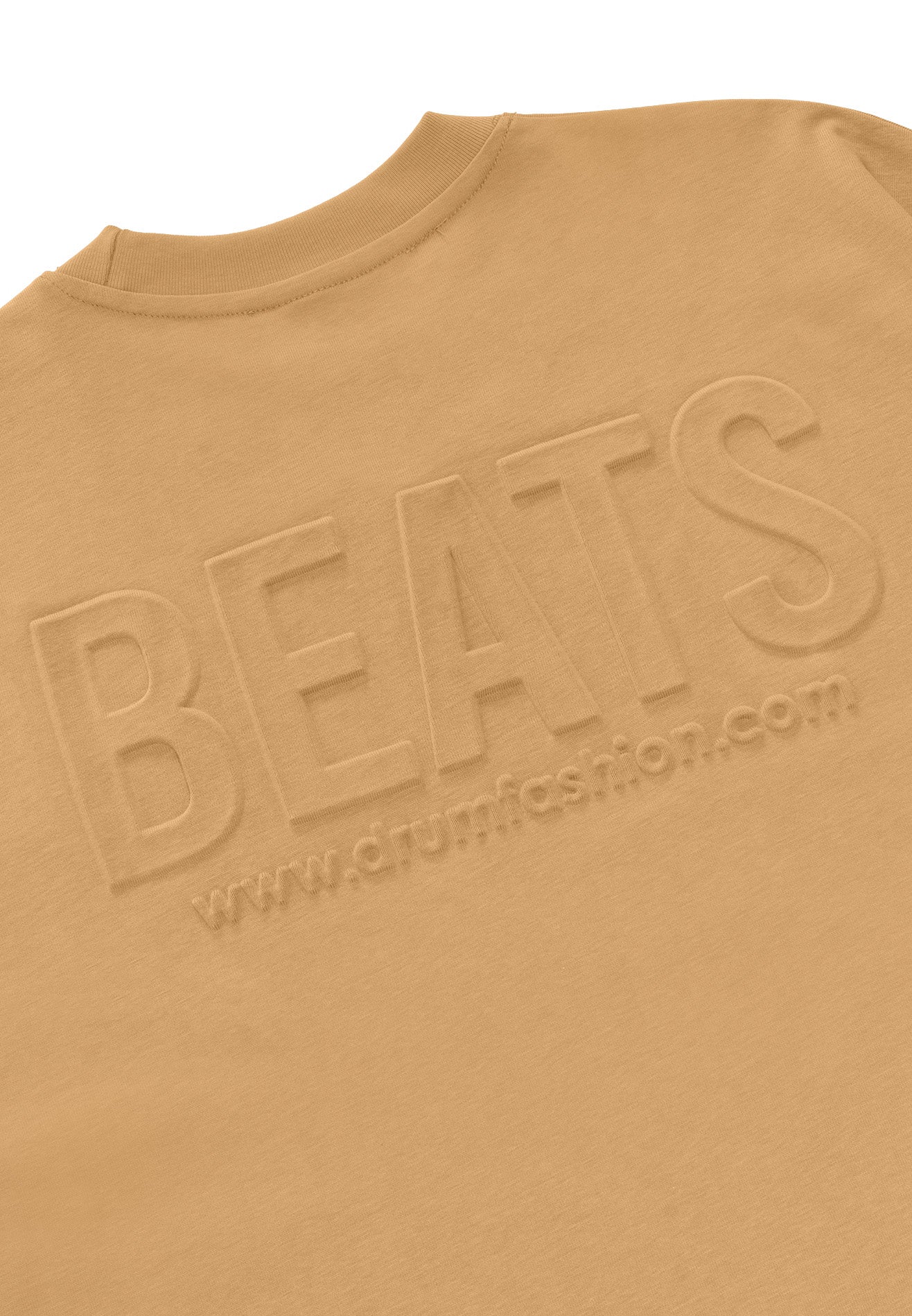DRUM S. Beats Embossed Oversized Tee- Dark Khaki