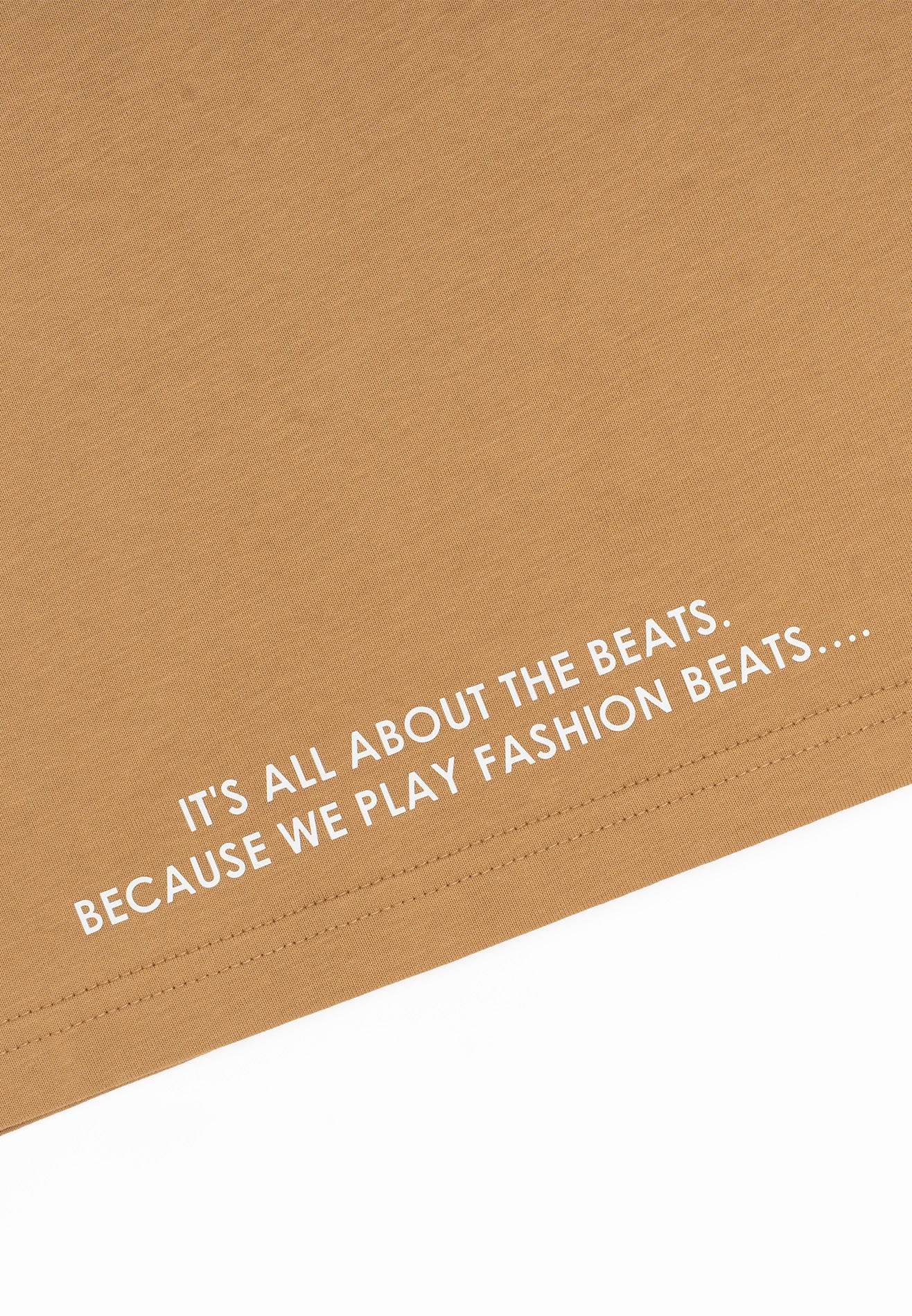 DRUM S. Beats Embossed Oversized Tee- Dark Khaki