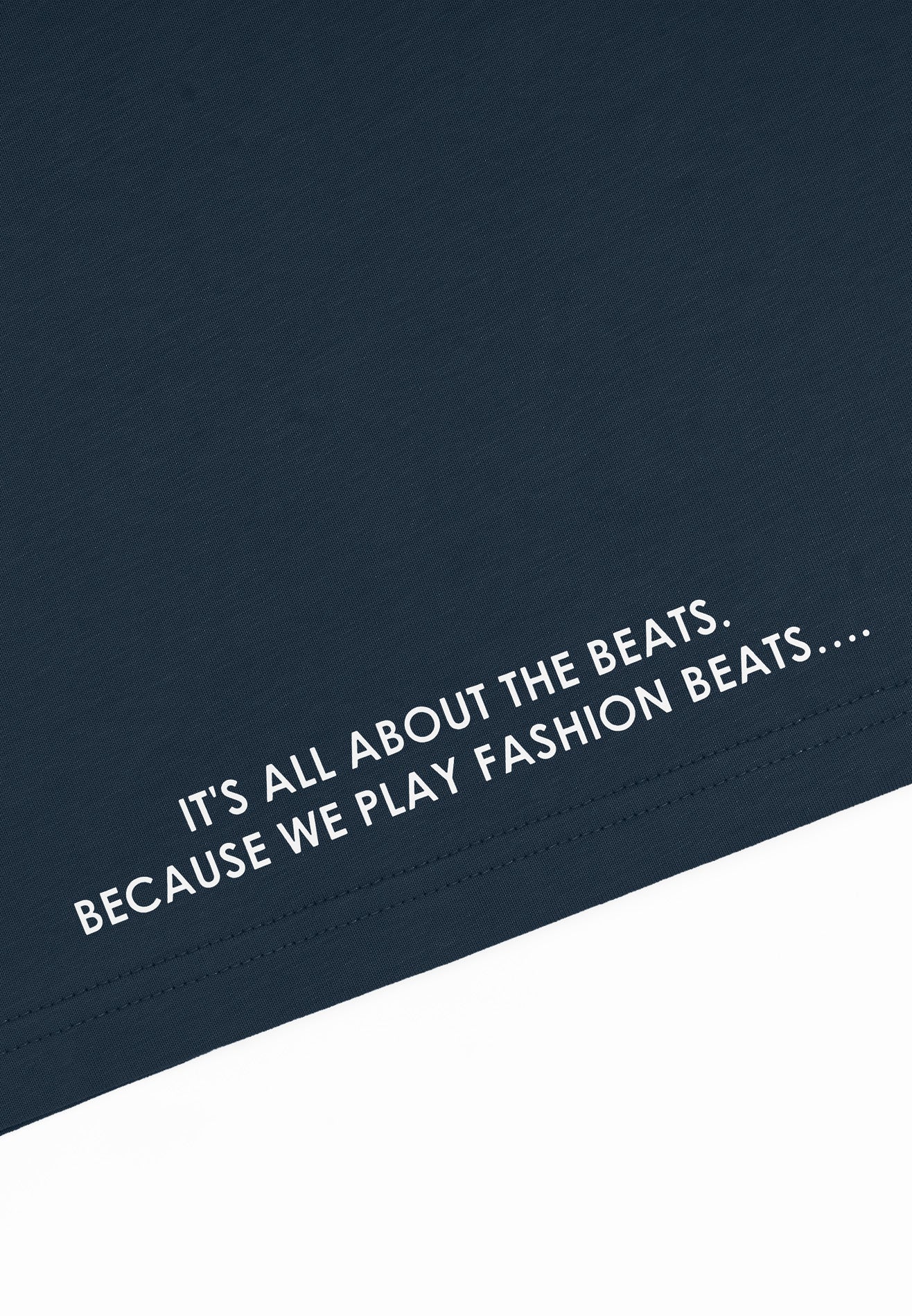 DRUM S. Beats Embossed Oversized Tee- Navy