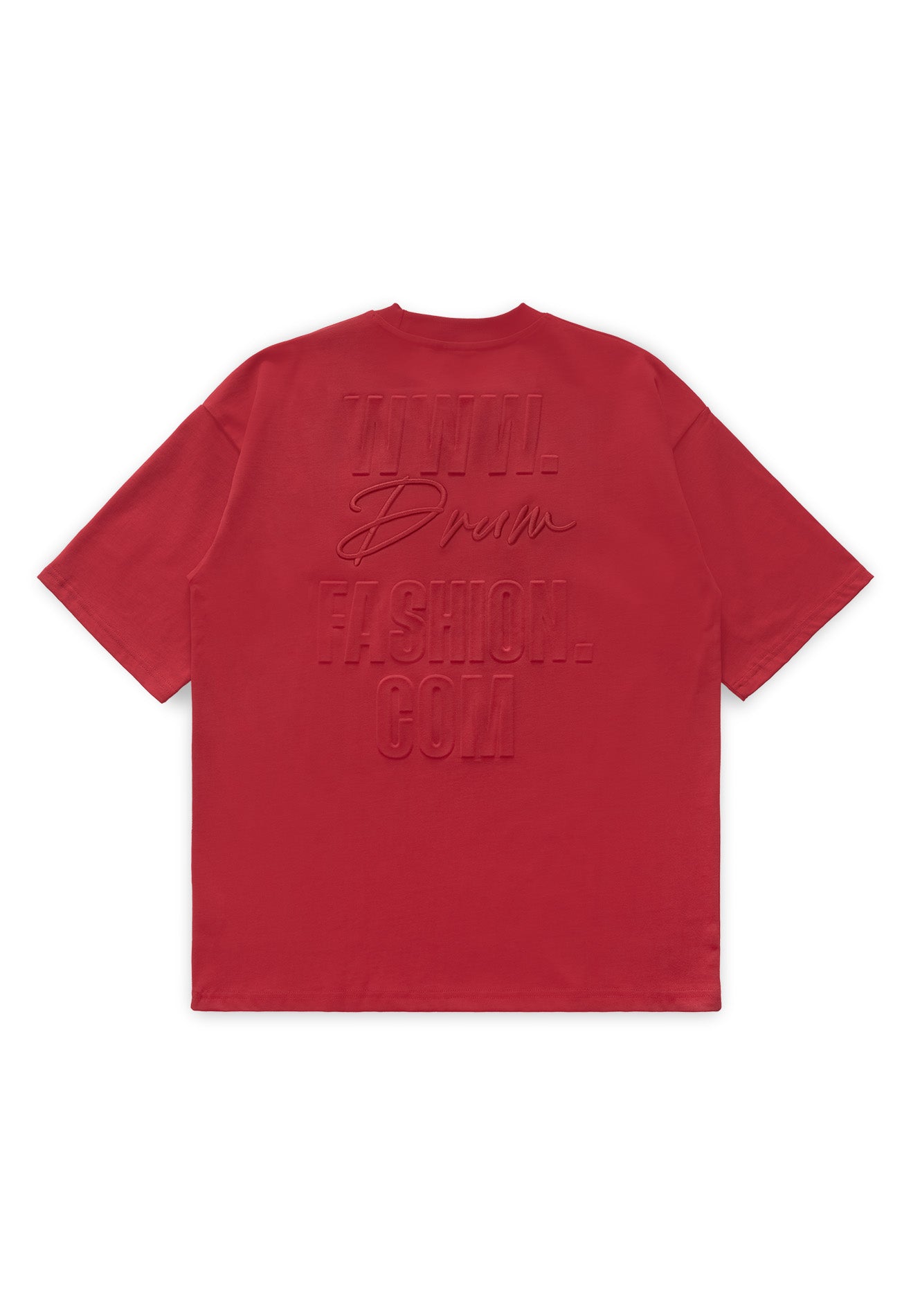 DRUM S. drumfashion.com Embossed Oversized Tee- Maroon