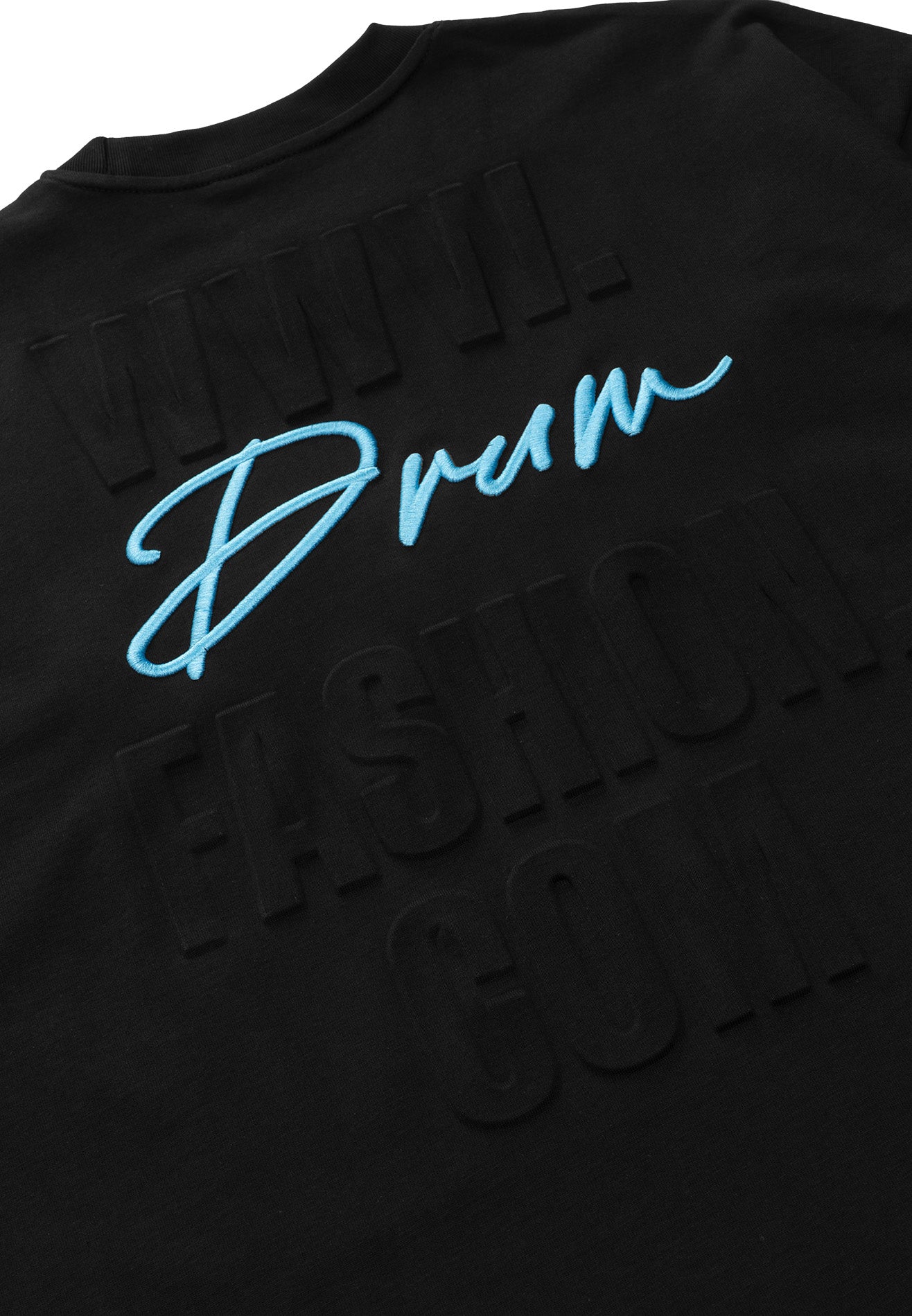 DRUM S. drumfashion.com Embossed Oversized Tee- Black