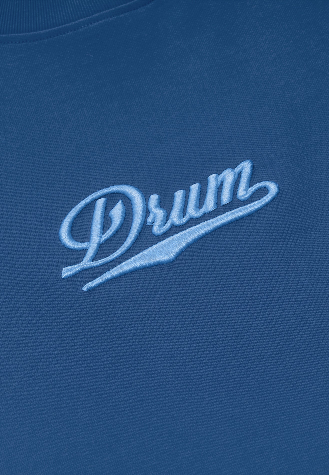 DRUM S. Logo 3D Embroidery Oversized Tee- Dark blue