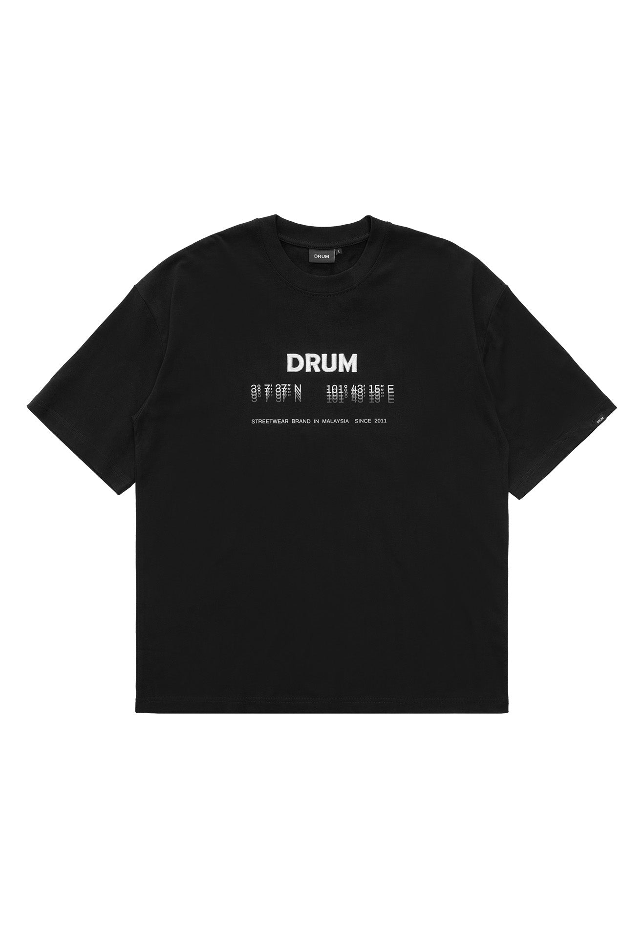 DRUM S. Store Locator Oversized Tee- Black