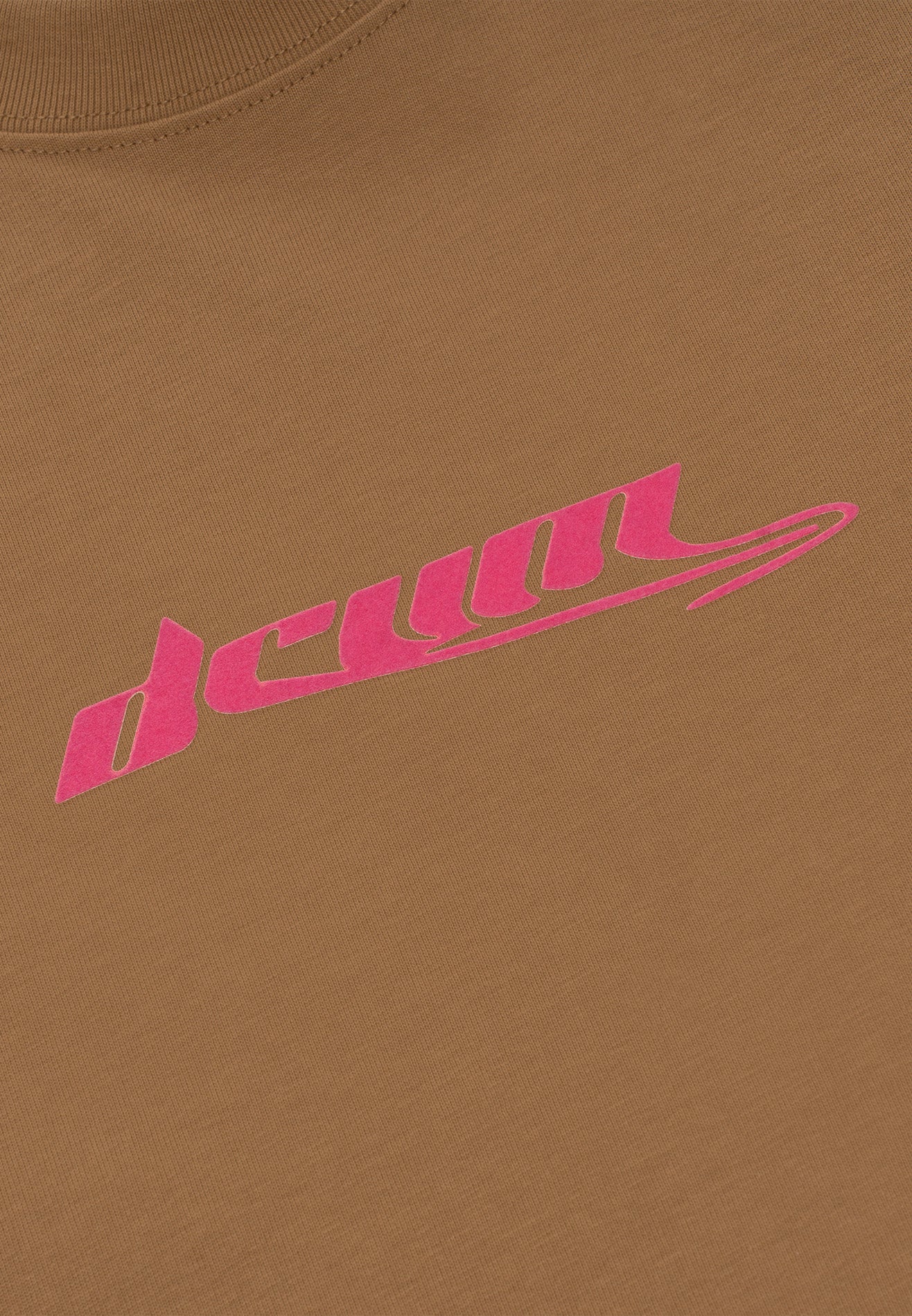 DRUM S. Flocking Slogan Oversized Tee- Dark Khaki