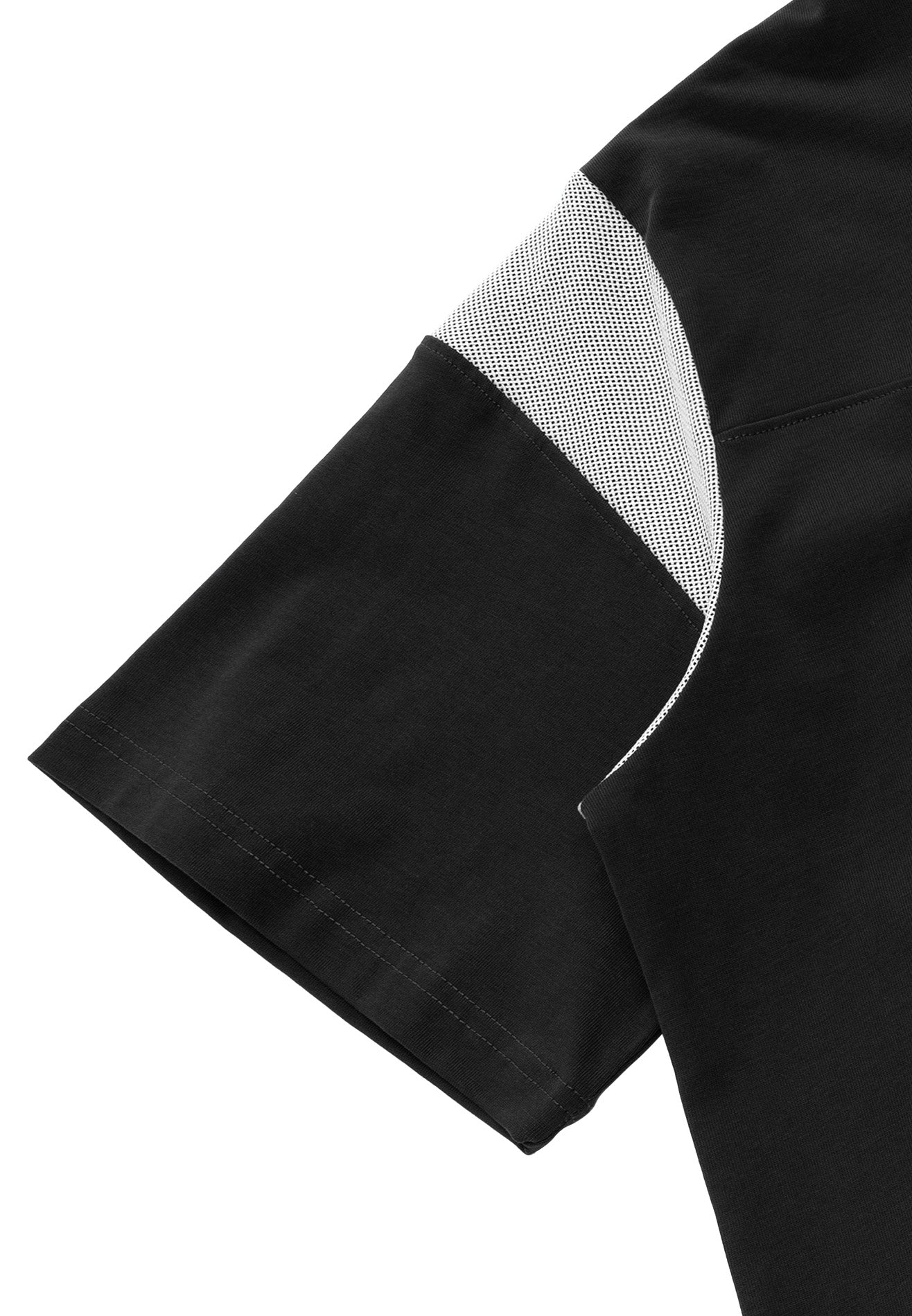 DRUM S. Applique Embroidery Oversized Boxy Tee- Black