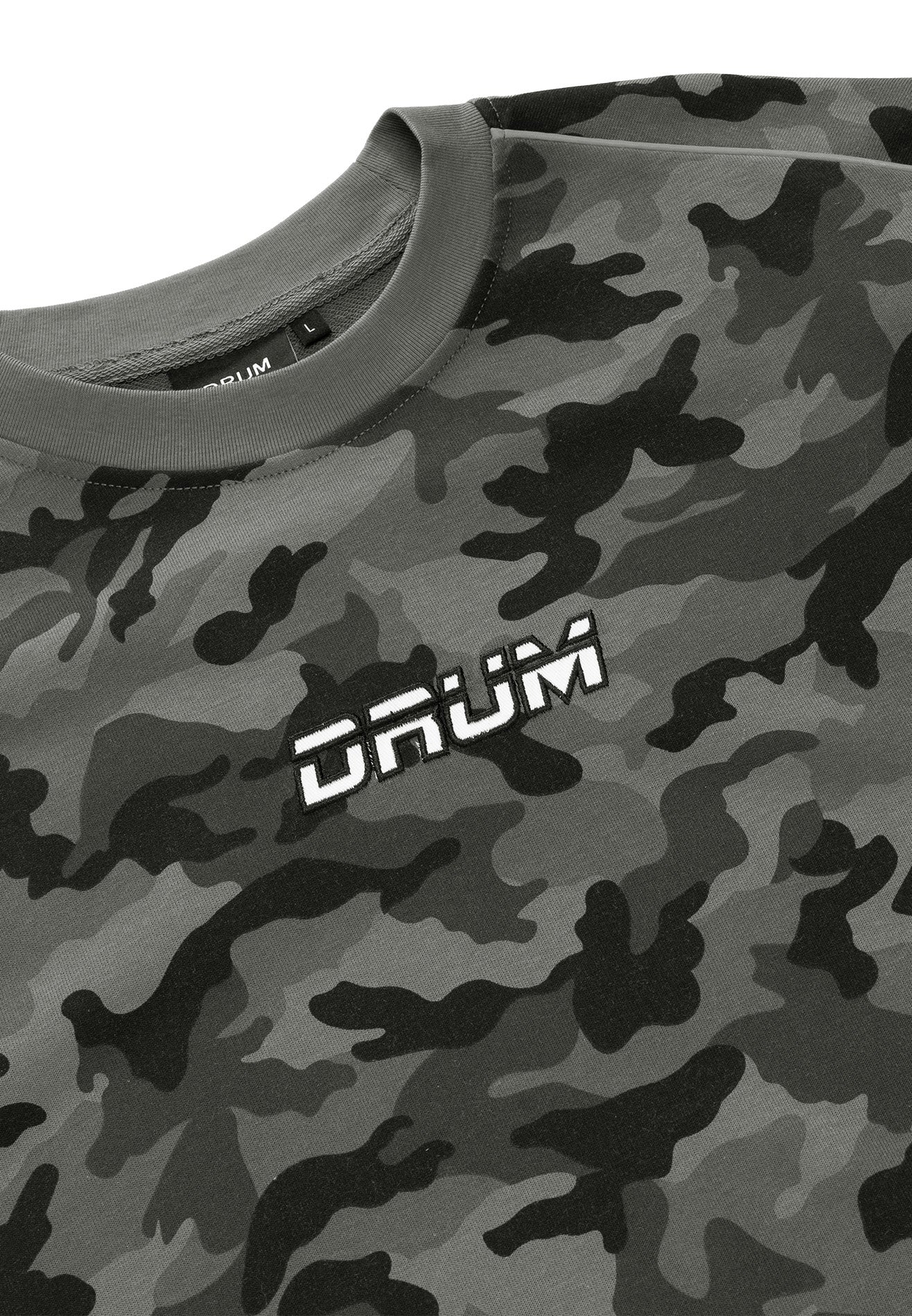 DRUM S. Camouflage Full Print Oversized Boxy Tee- Army Green