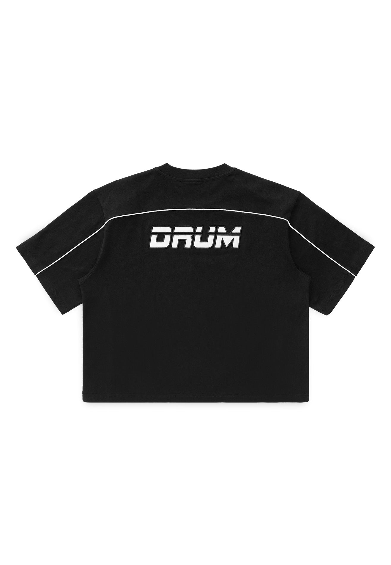 DRUM S. Classic Reflective Oversized Boxy Tee- Black