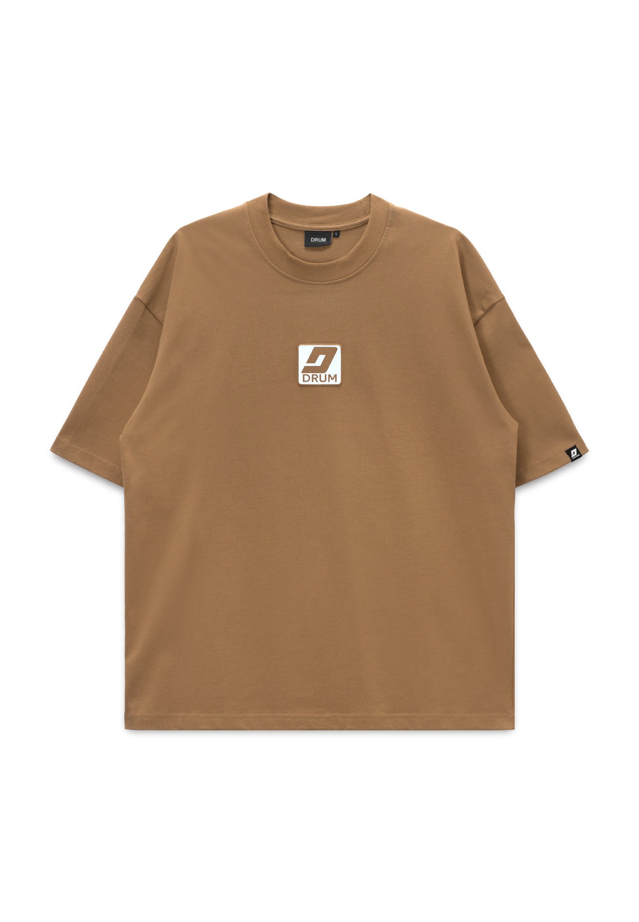 DRUM S. Logo 3D Embossed Oversized Tee- Brown