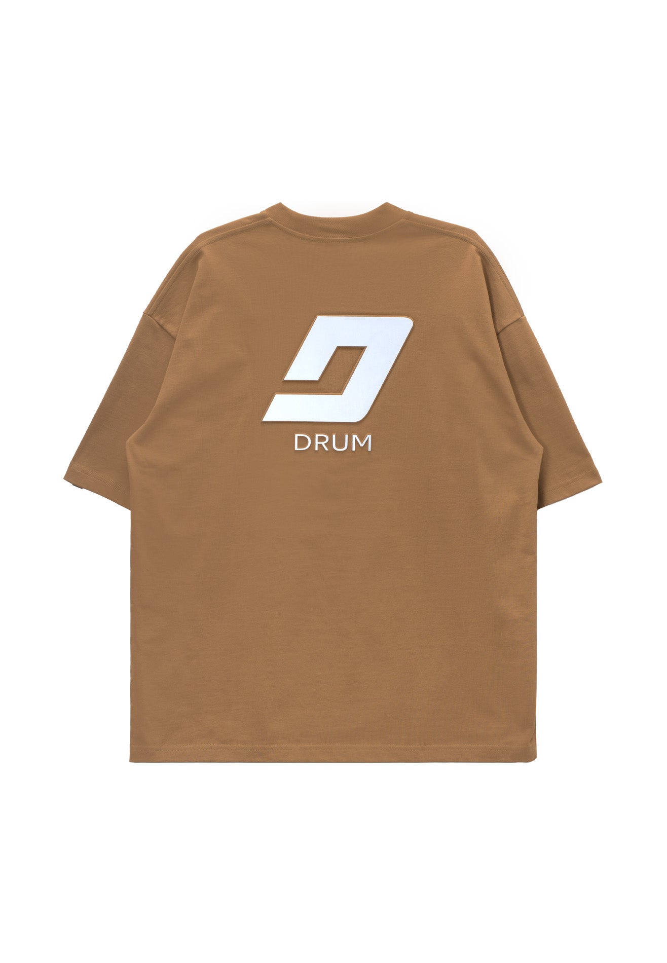 DRUM S. Logo 3D Embossed Oversized Tee- Brown