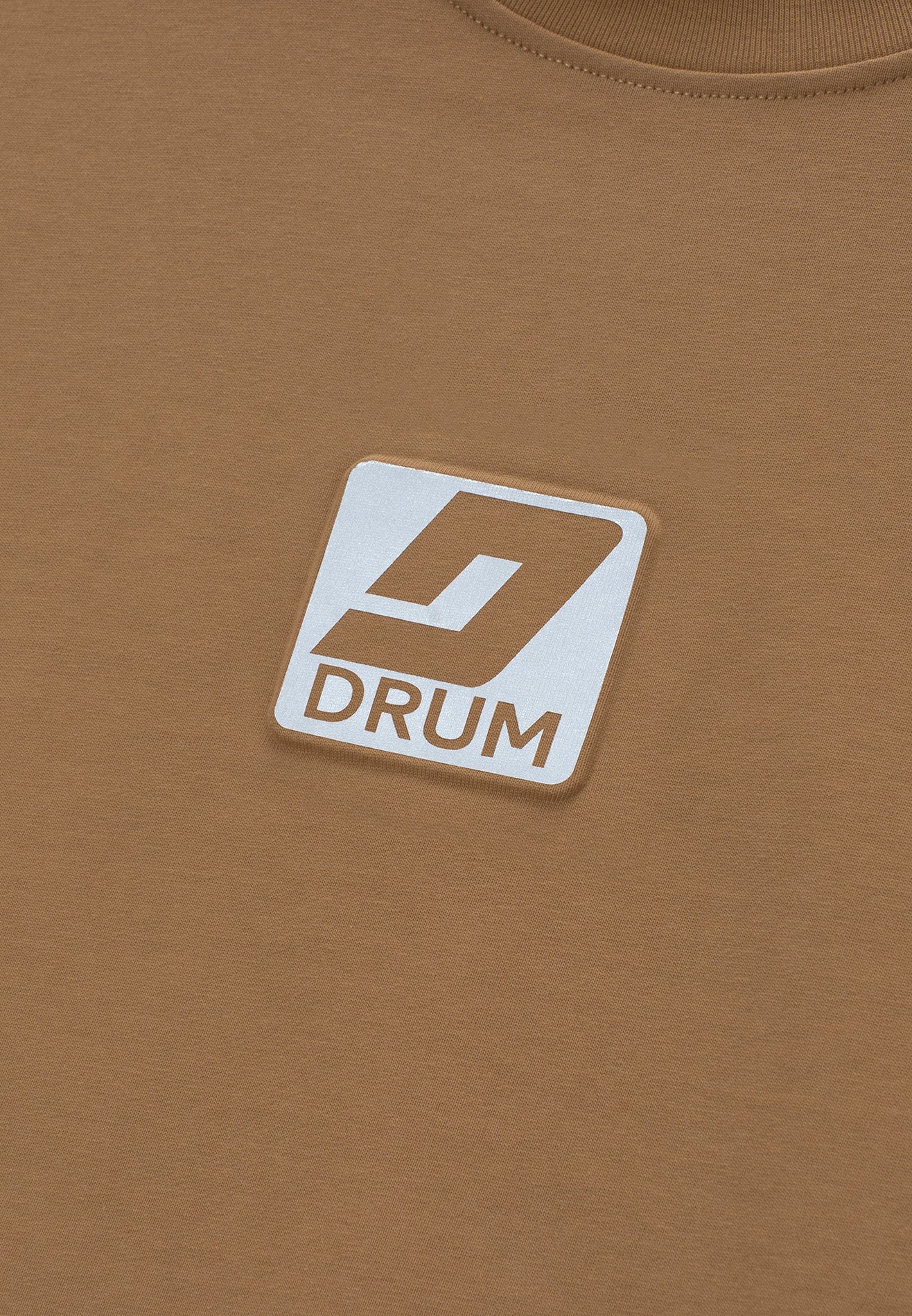 DRUM S. Logo 3D Embossed Oversized Tee- Brown