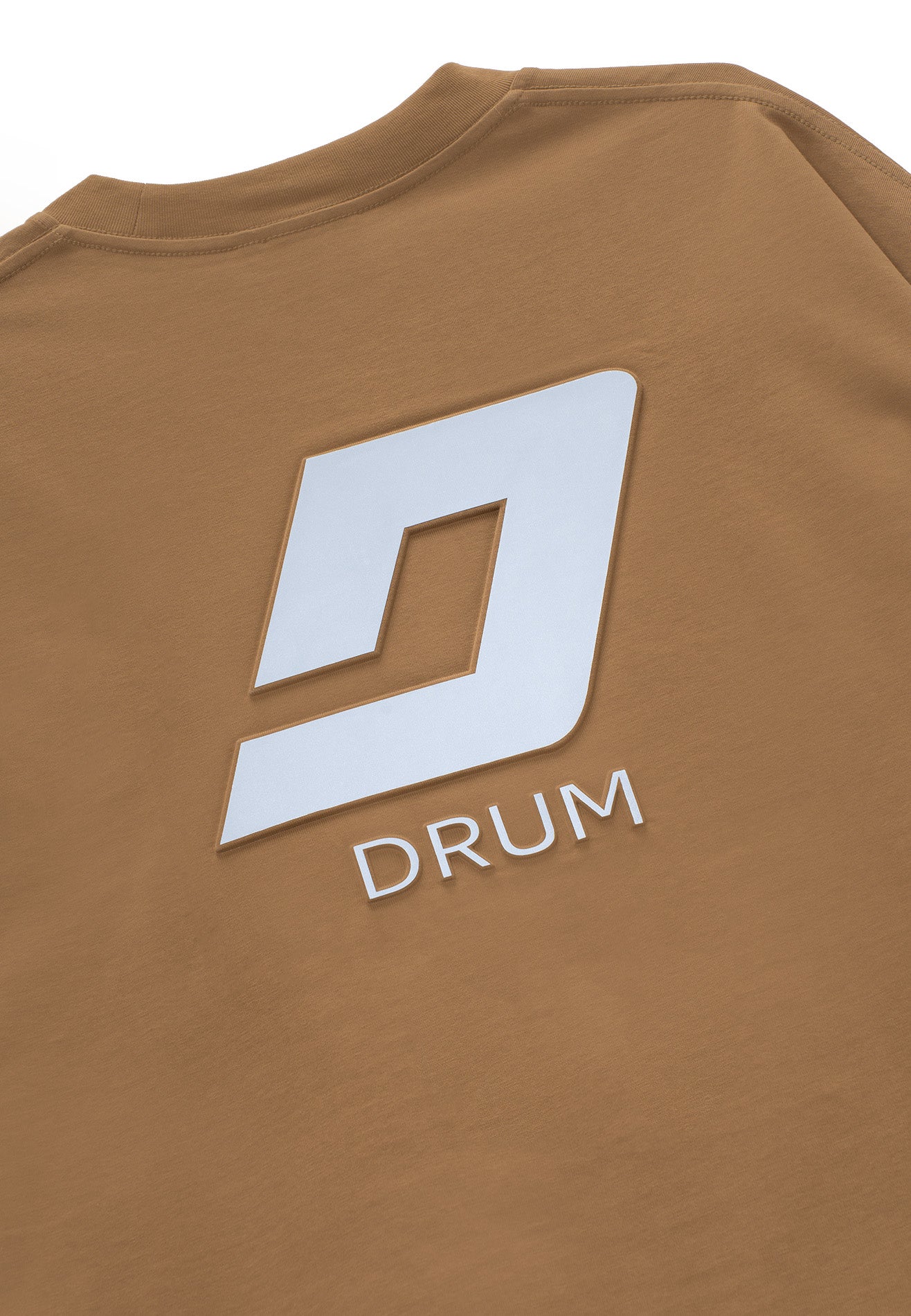 DRUM S. Logo 3D Embossed Oversized Tee- Brown
