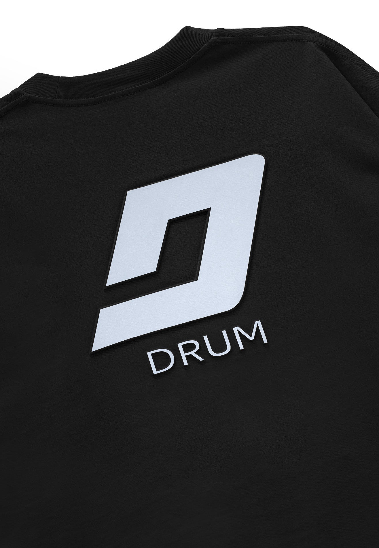 DRUM S. Logo 3D Embossed Oversized Tee- Black