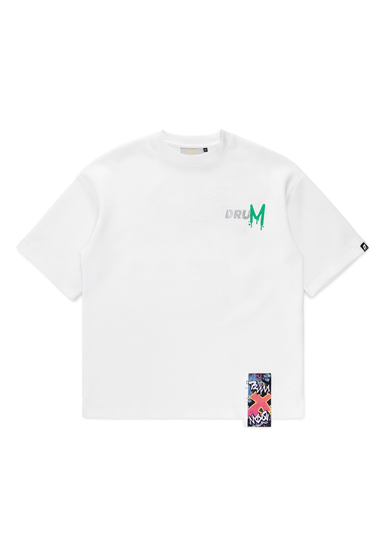 DRUM X MAQ I Got A Story Puffy Oversized Tee- White