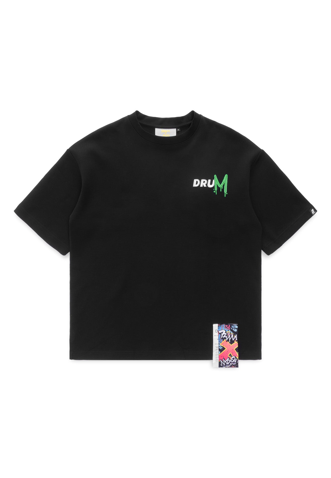 DRUM X MAQ I Got A Story Puffy Oversized Tee- Black