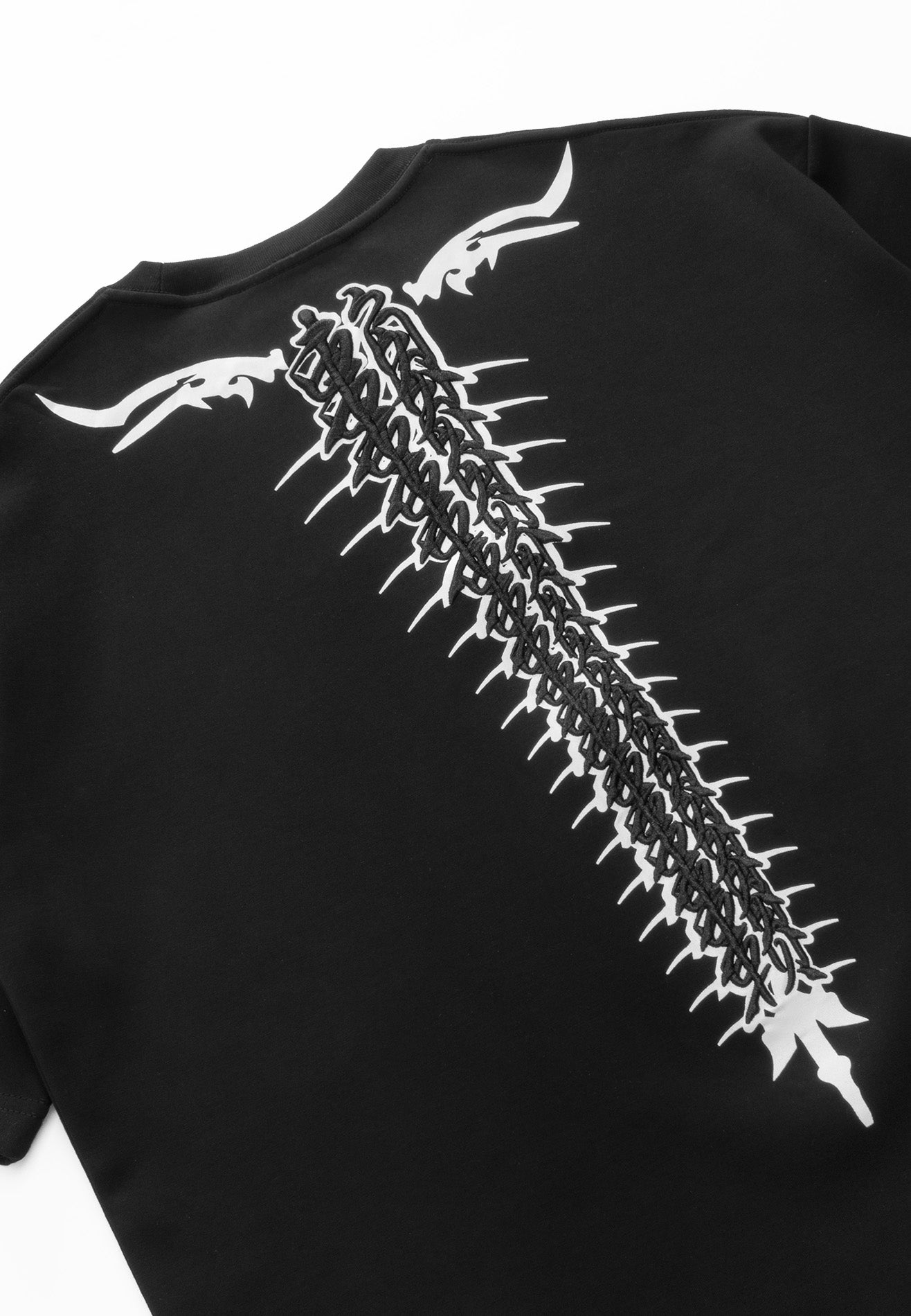 DRUM X MAQ I Got A Story Backbone Oversized Tee- Black