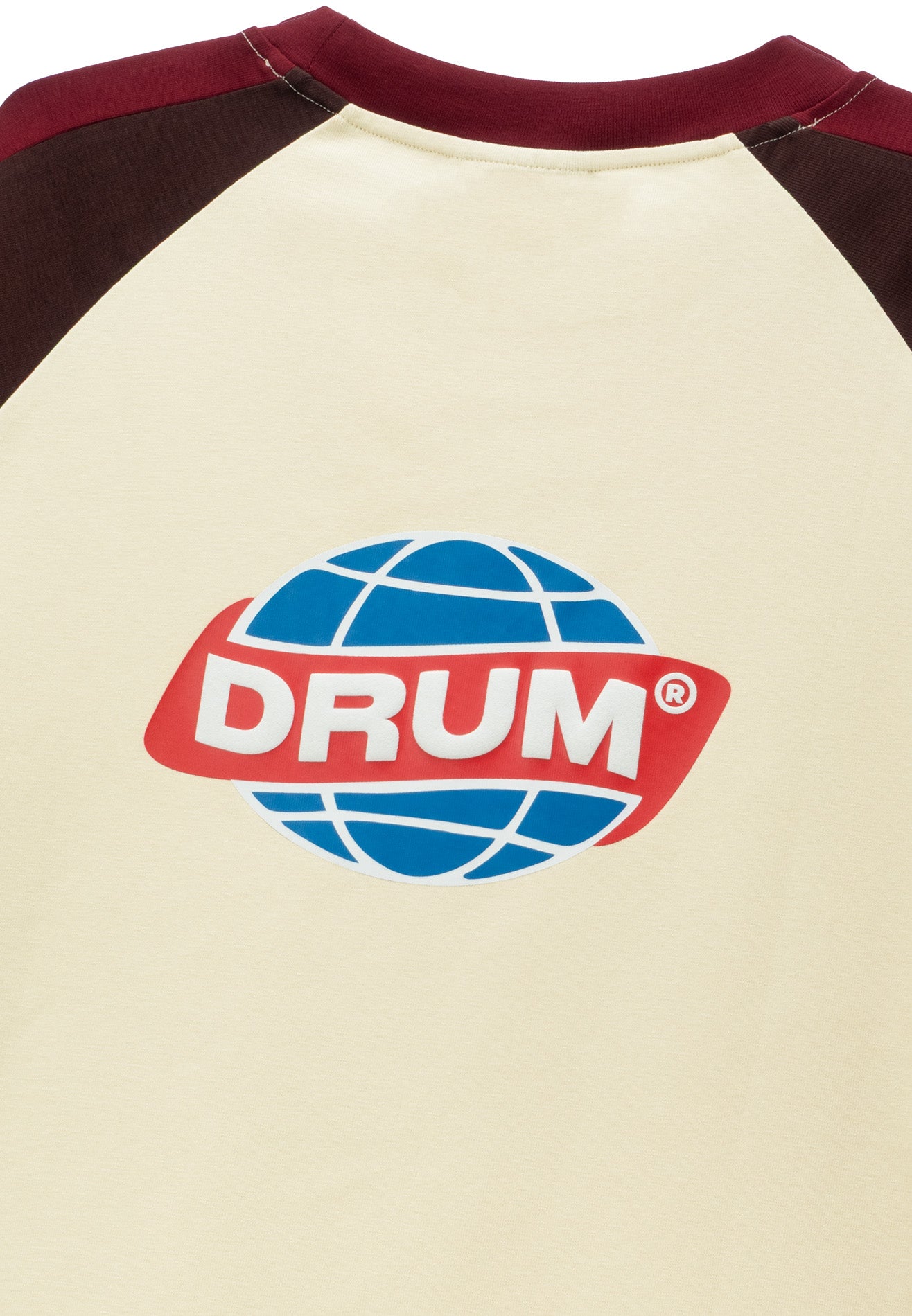DRUM S. Colour Patching Raglan Oversized Tee- Light Khaki
