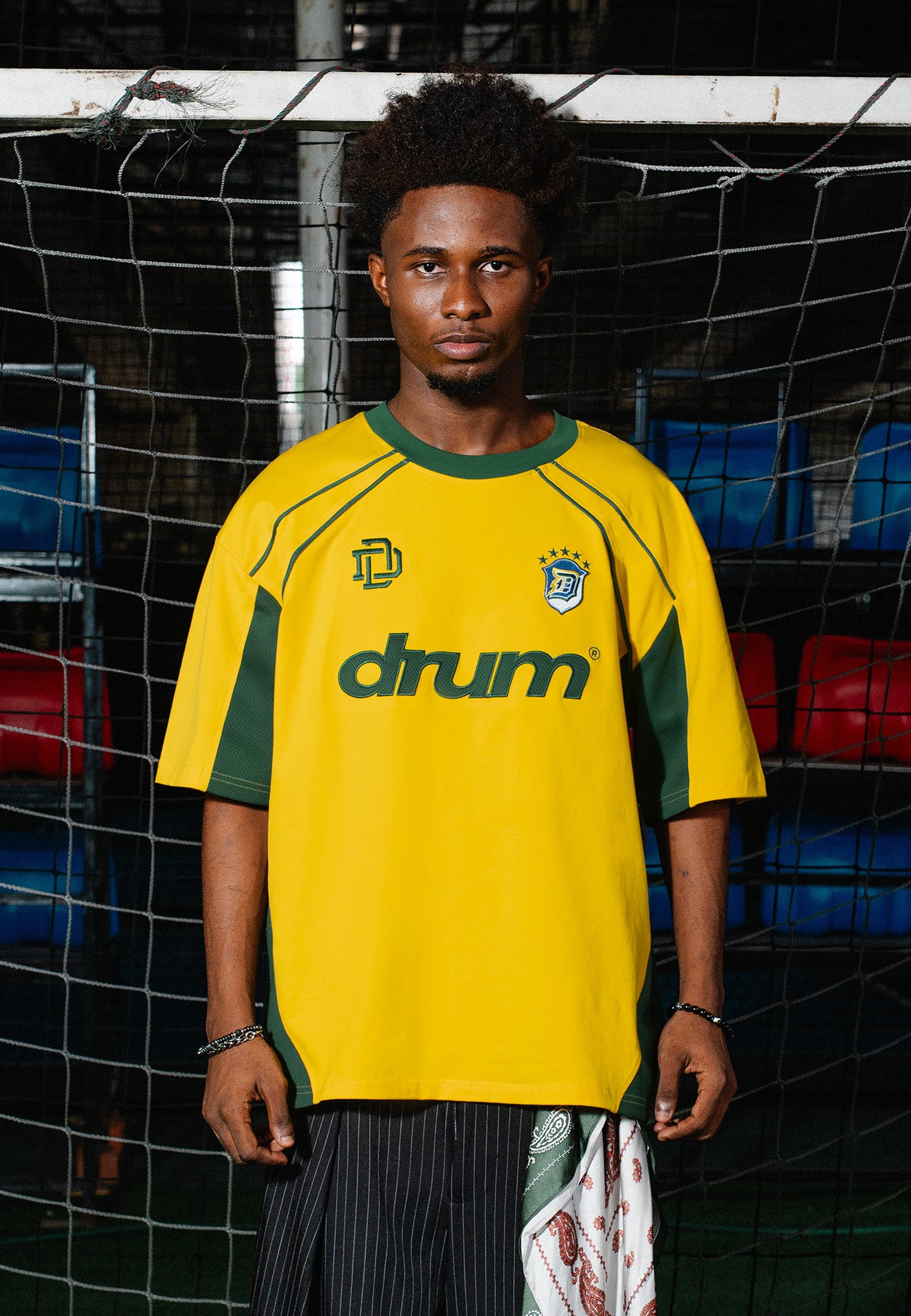 DRUM S. Football Collection No. 11 Oversized Tee - Yellow