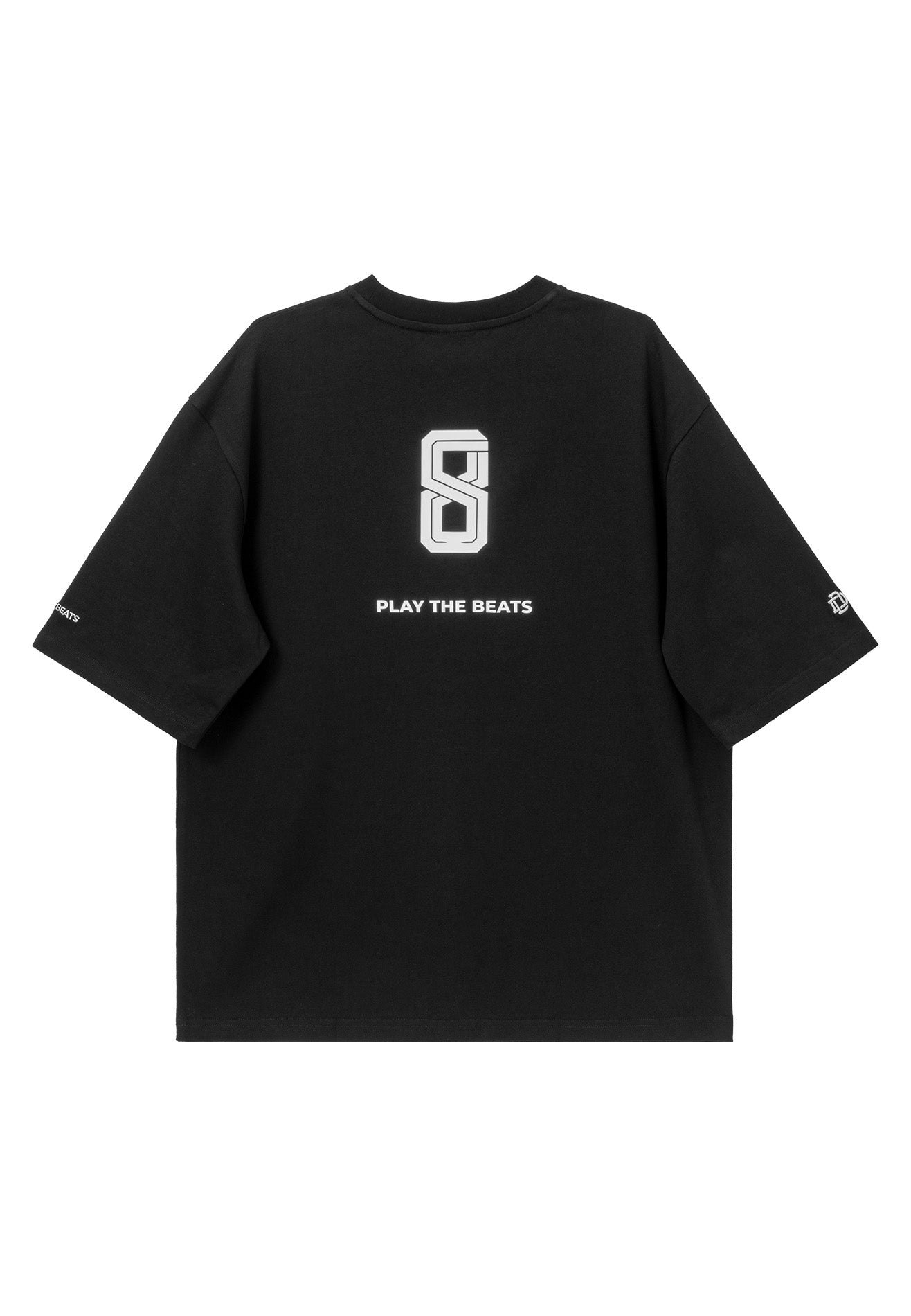 DRUM S. Football Collection No. 8 Oversized Tee - Black