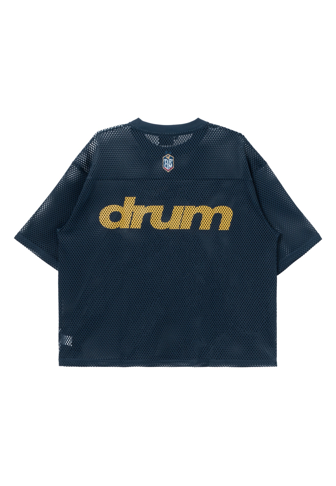 DRUM S. Football Collection No. 10 Oversized Boxy Mesh Tee - Navy