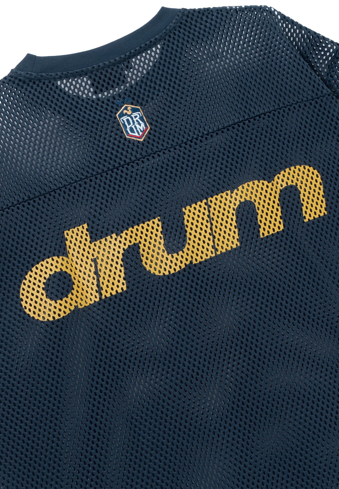 DRUM S. Football Collection No. 10 Oversized Boxy Mesh Tee - Navy