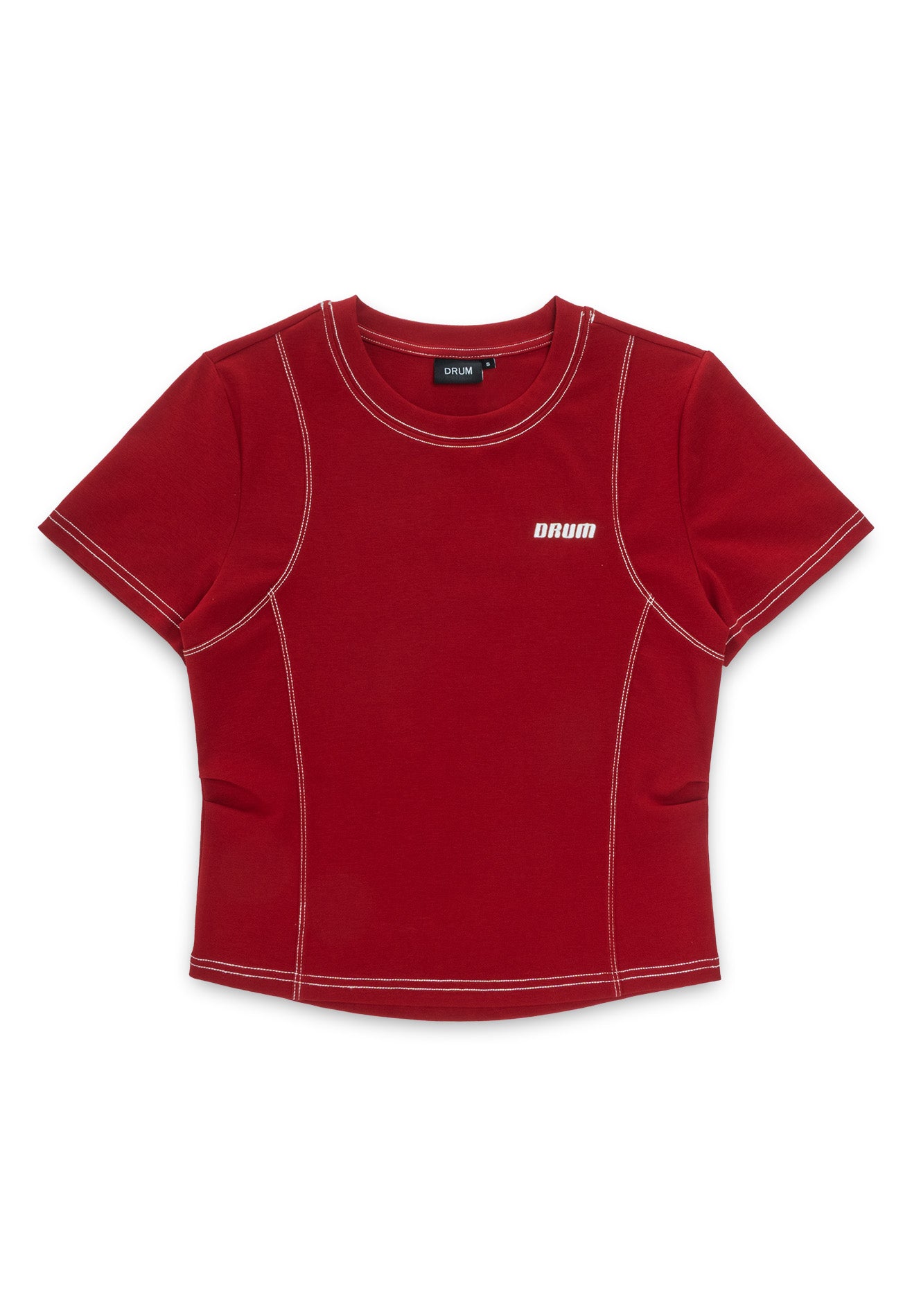 DRUM S. Ladies Lucky 8 Crop Top- Red