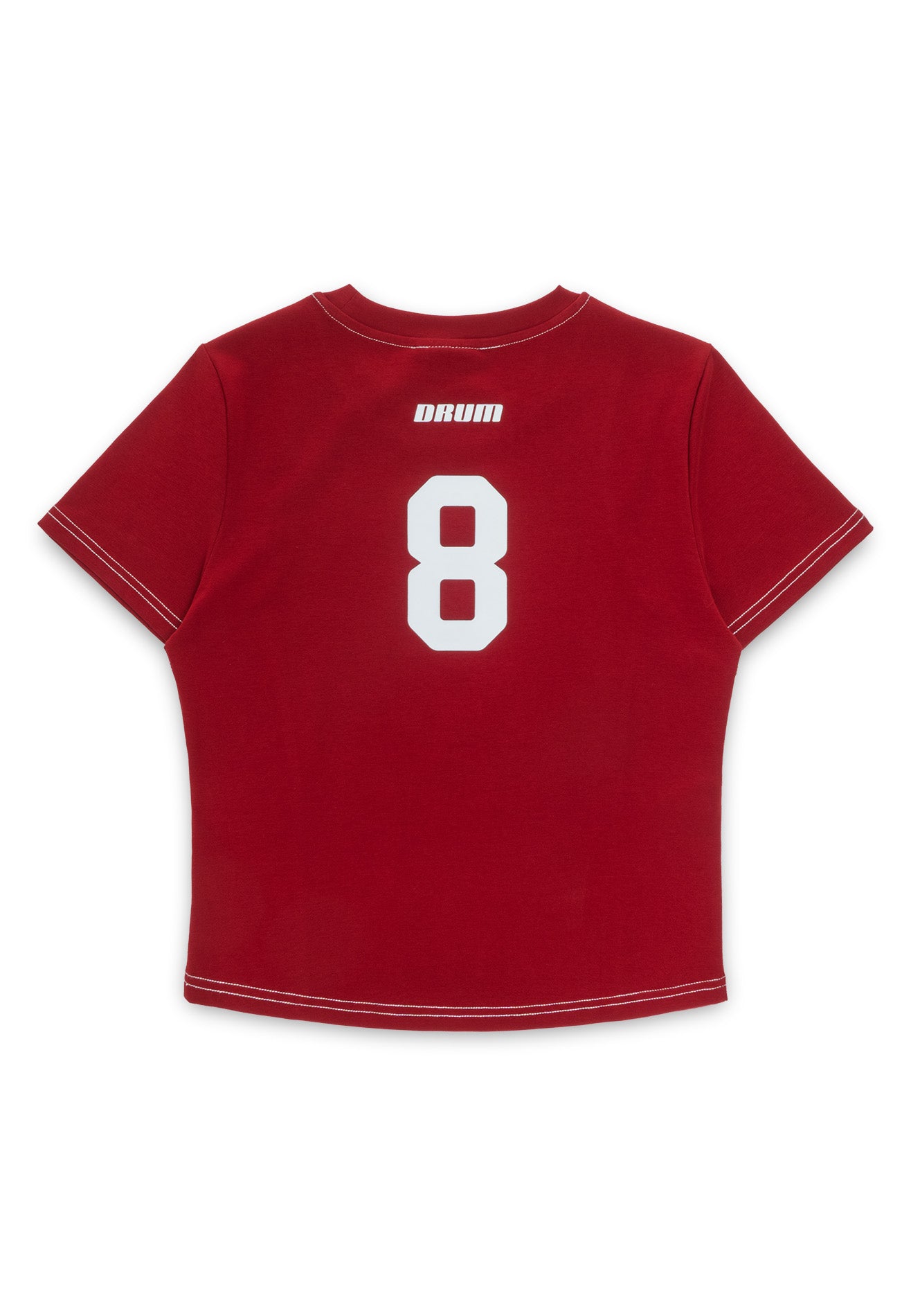 DRUM S. Ladies Lucky 8 Crop Top- Red