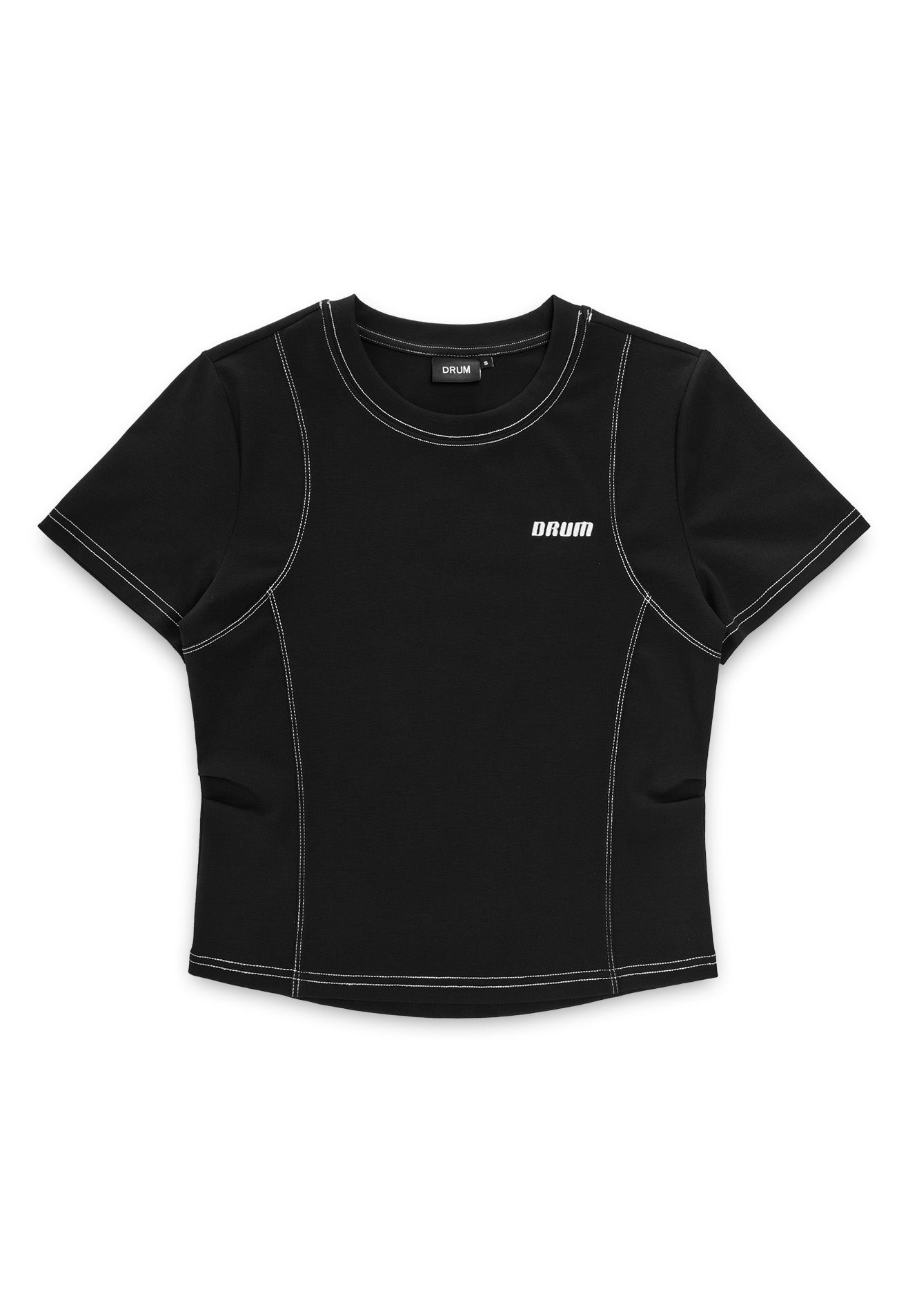 DRUM S. Ladies Lucky 8 Crop Top- Black