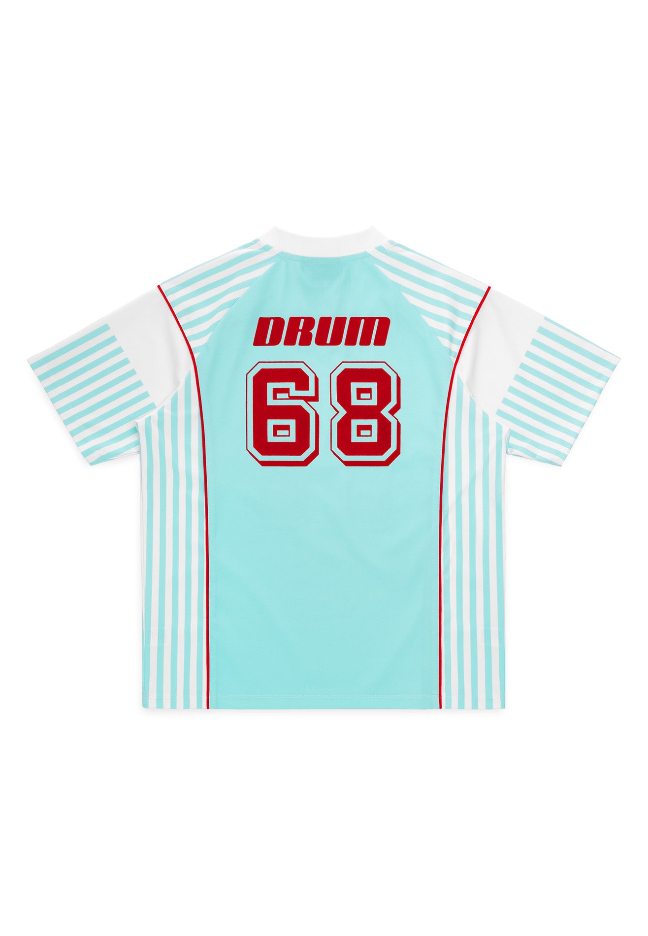 DRUM S. Ladies Digital Print Jersey Top - Light Blue