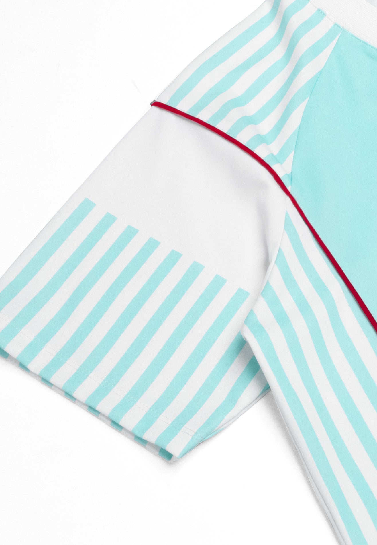 DRUM S. Ladies Digital Print Jersey Top - Light Blue