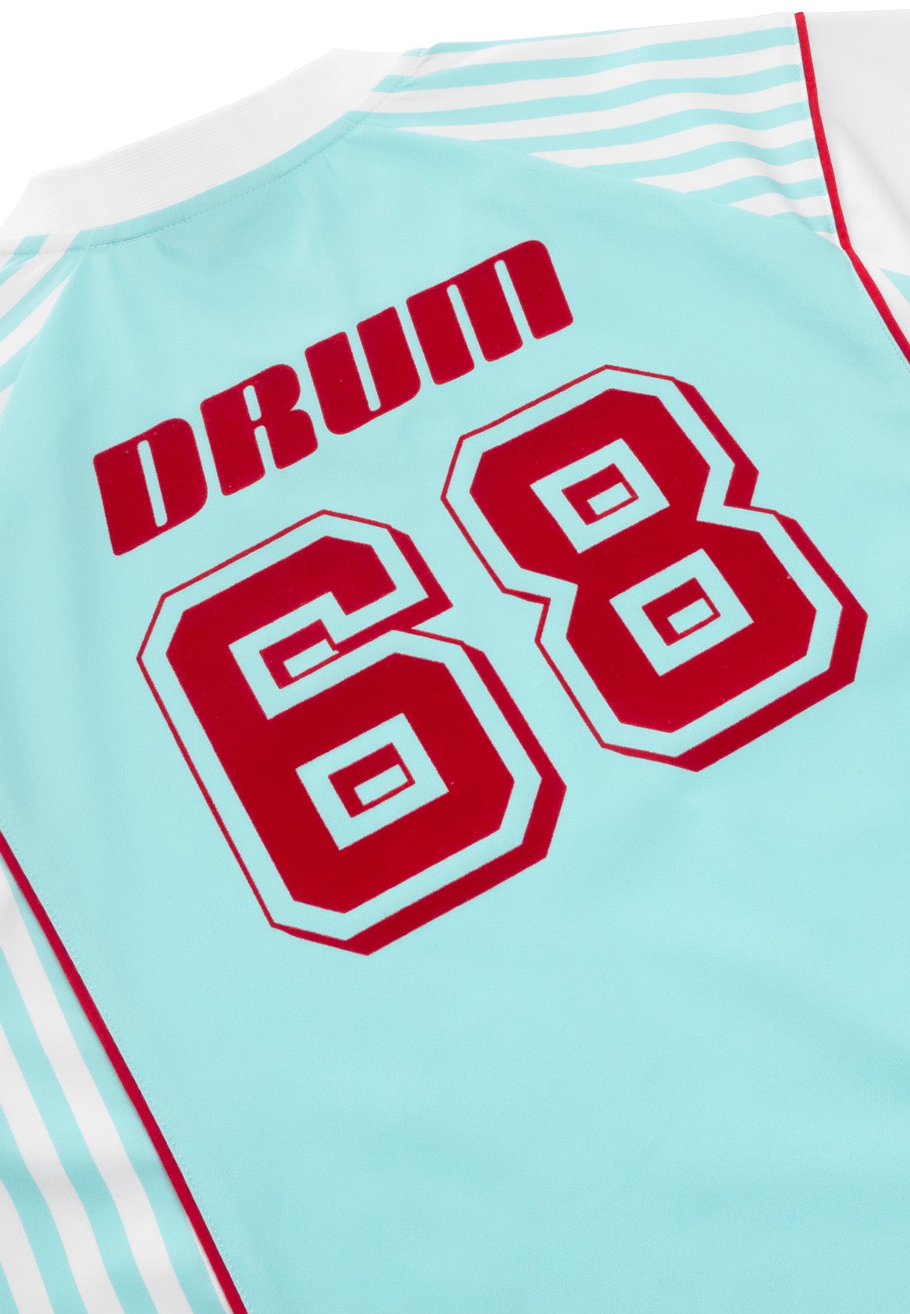 DRUM S. Ladies Digital Print Jersey Top - Light Blue