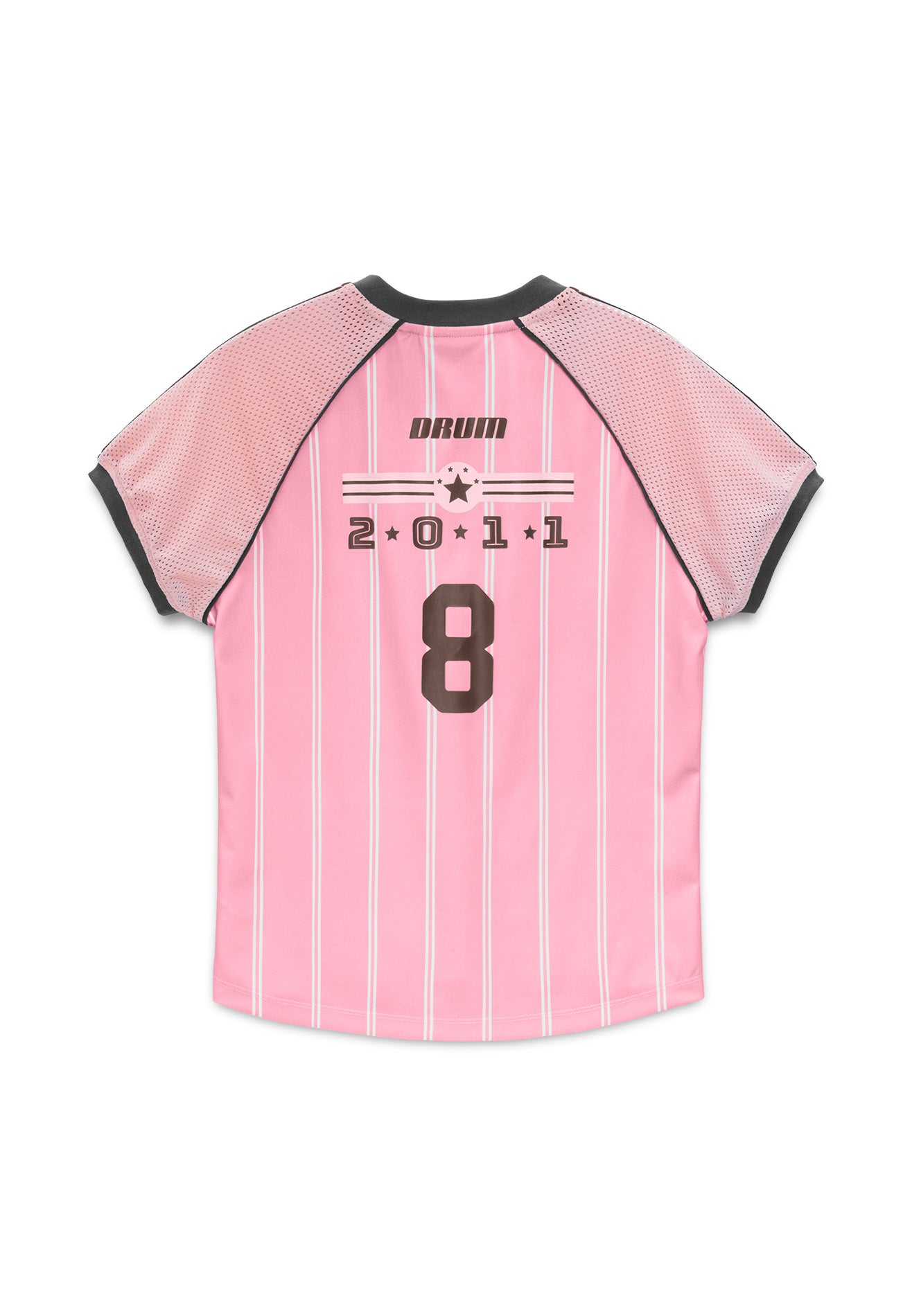 DRUM S. Ladies Raglan Mesh Sleeve Top- Pink