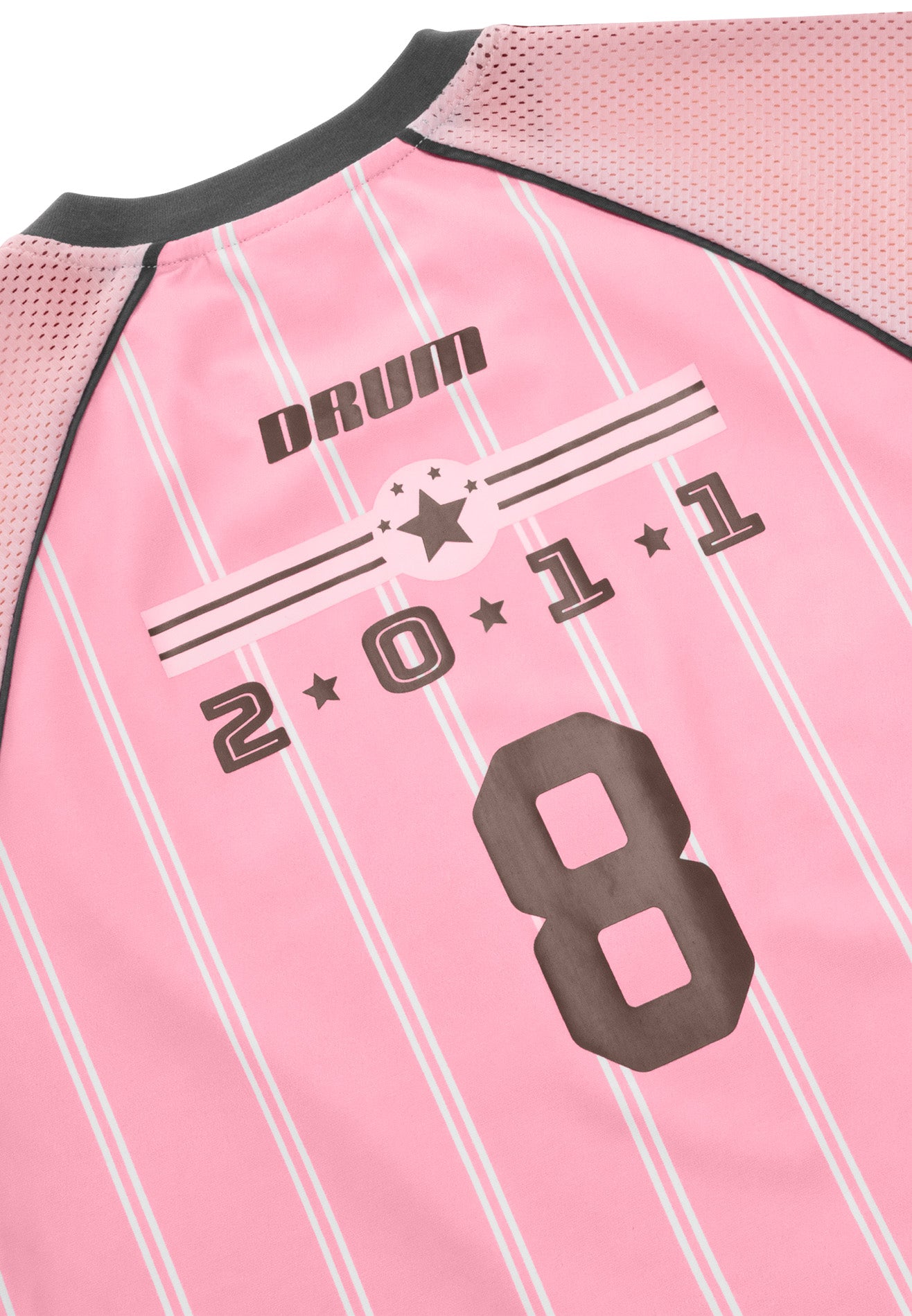 DRUM S. Ladies Raglan Mesh Sleeve Top- Pink